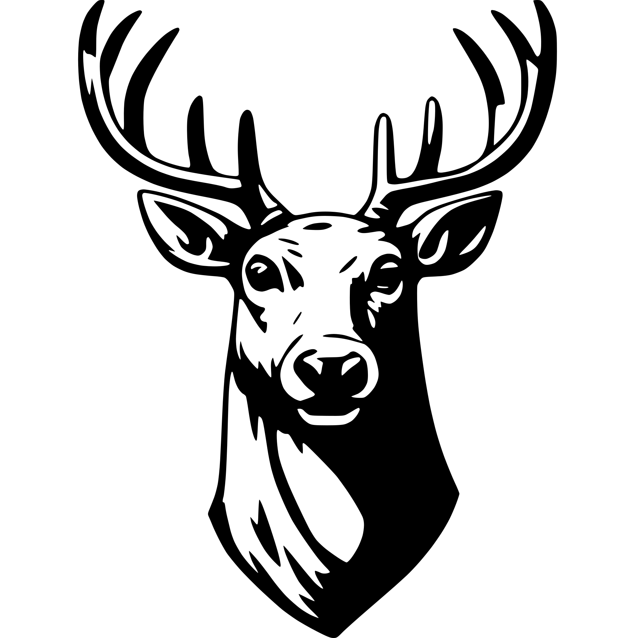 AI-generated SVG of 'more massive antlers'