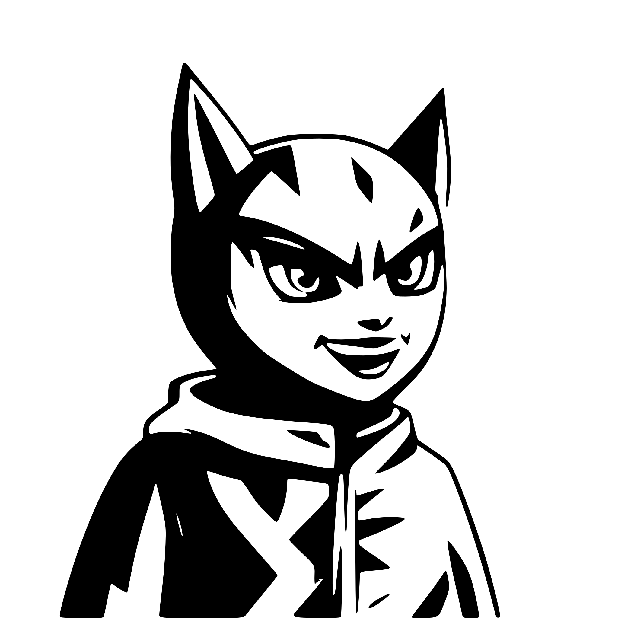 AI-generated SVG of 'Cat with batman mask'
