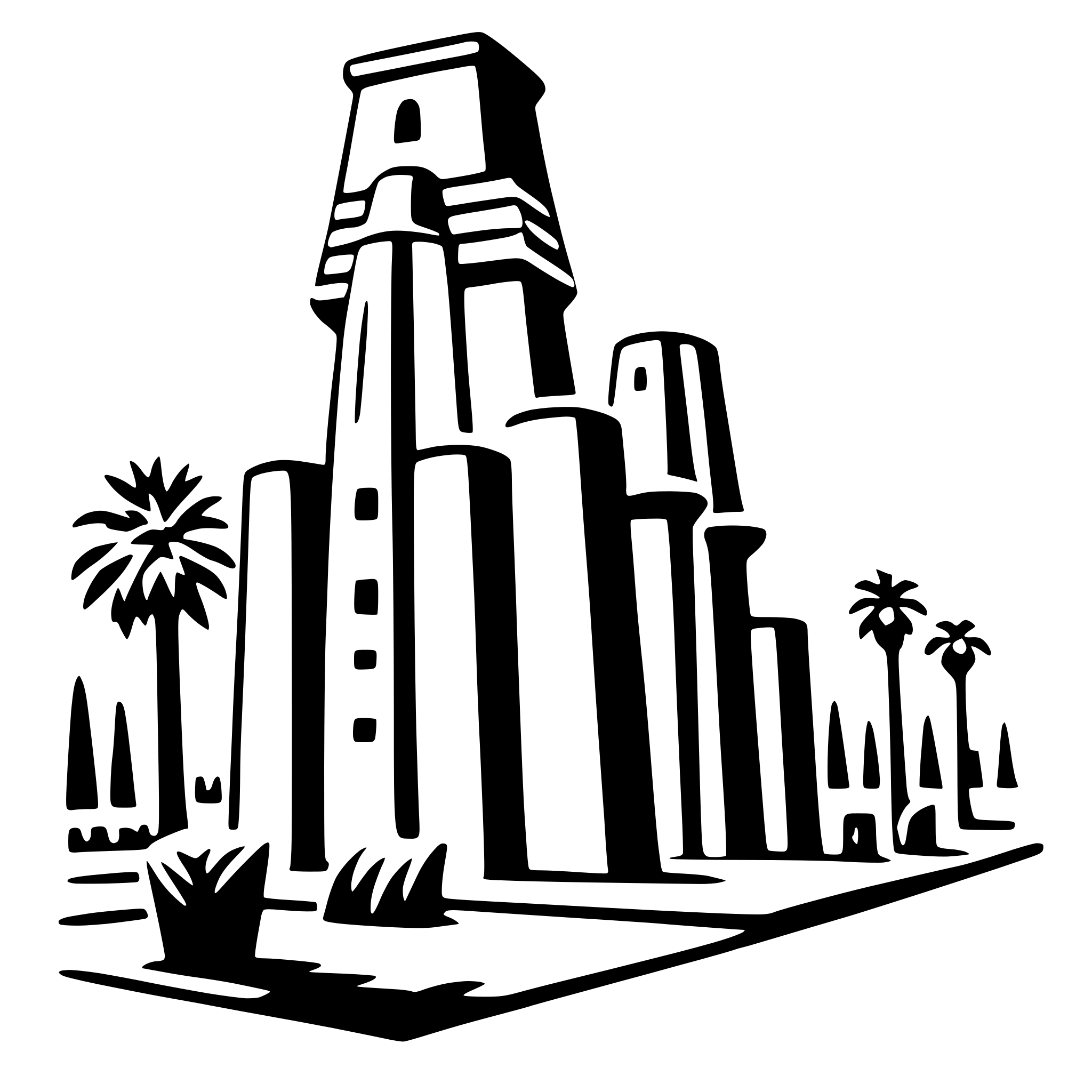 AI-generated SVG of a luxor temple