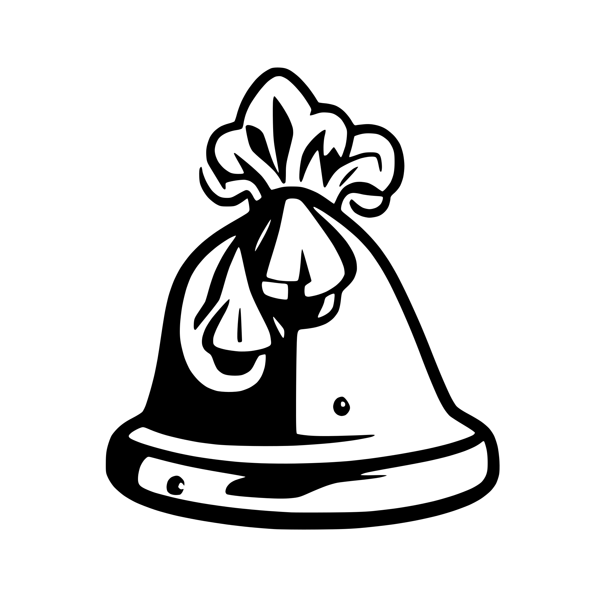 AI-generated SVG of a Court jester hat with 3 bells