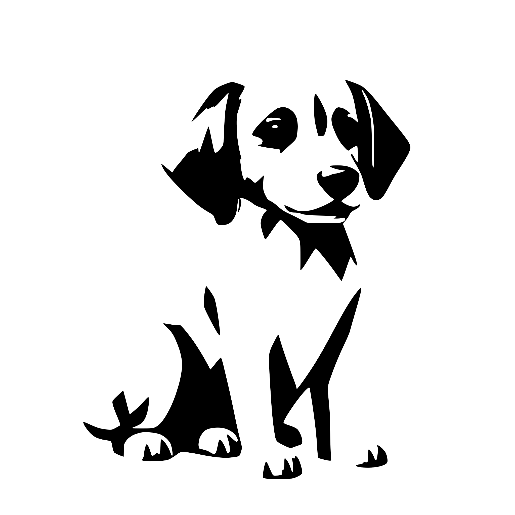 AI-generated SVG of 'a low poly dog'