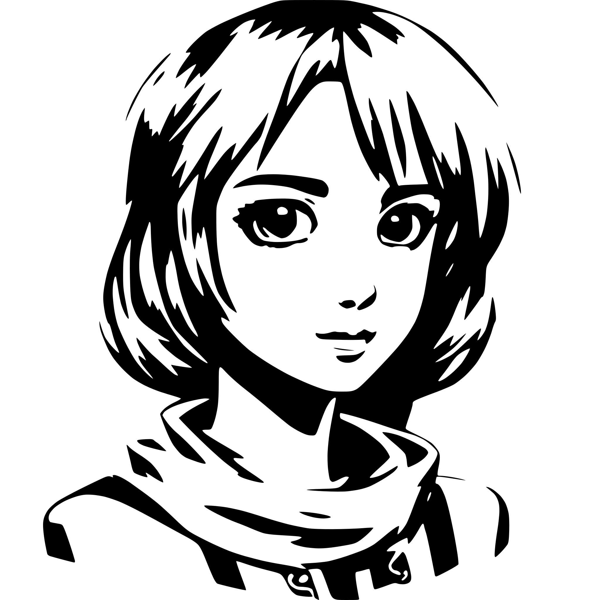 AI-generated SVG of 'anime girl MIPT'