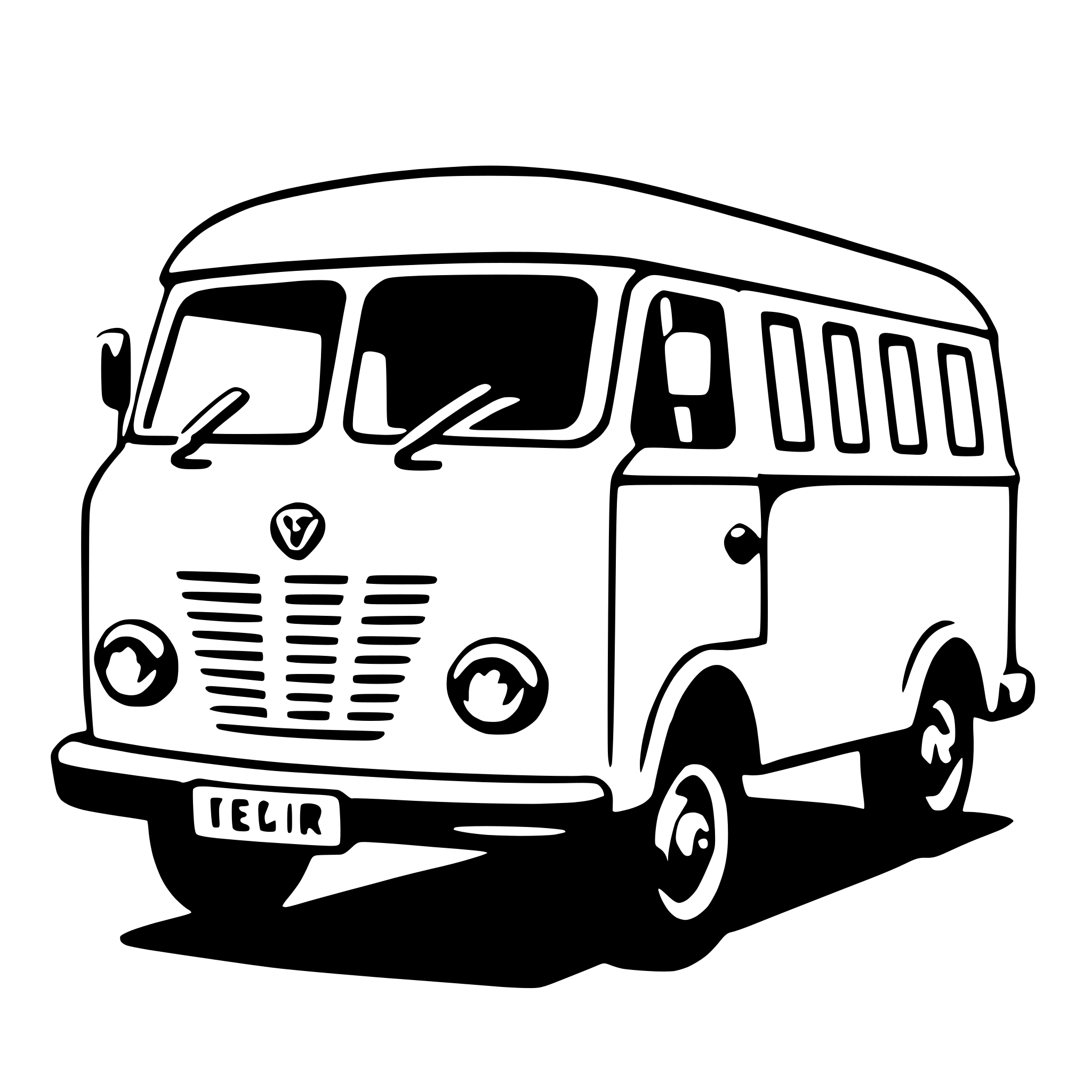 AI-generated SVG of a minibus