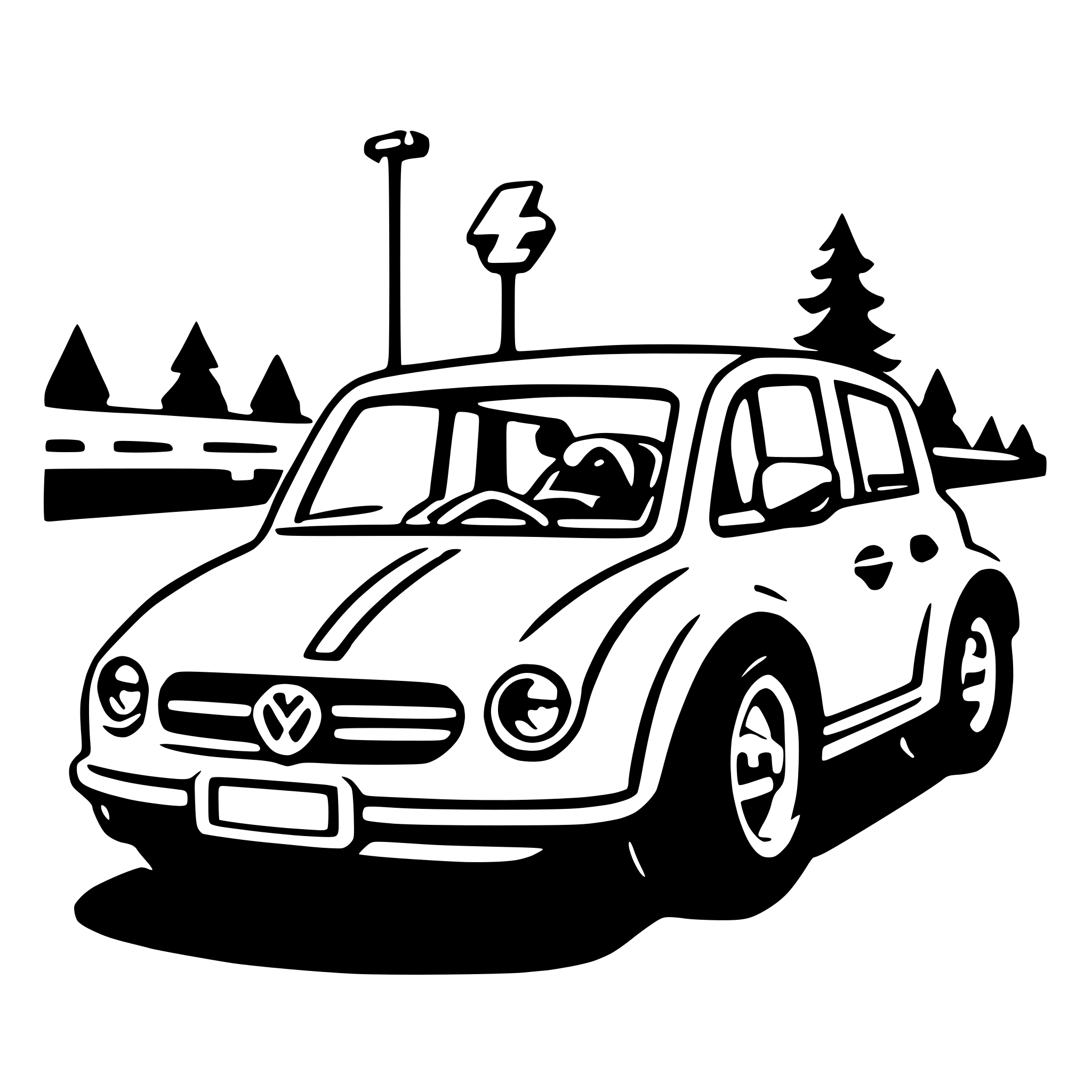 AI-generated SVG of 'electric car'