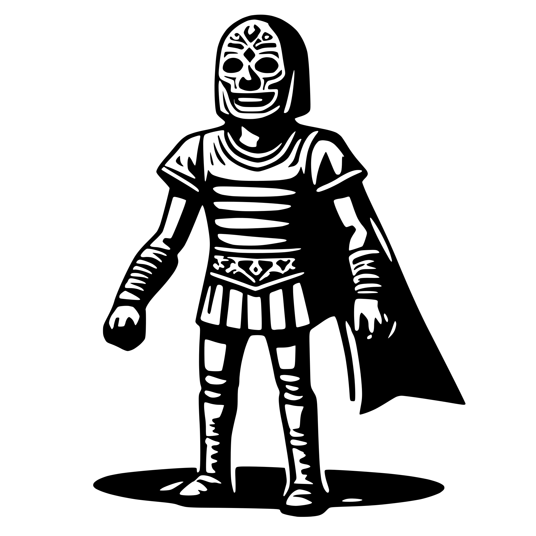 AI-generated SVG of 'A Mexican lucha libre shirt'