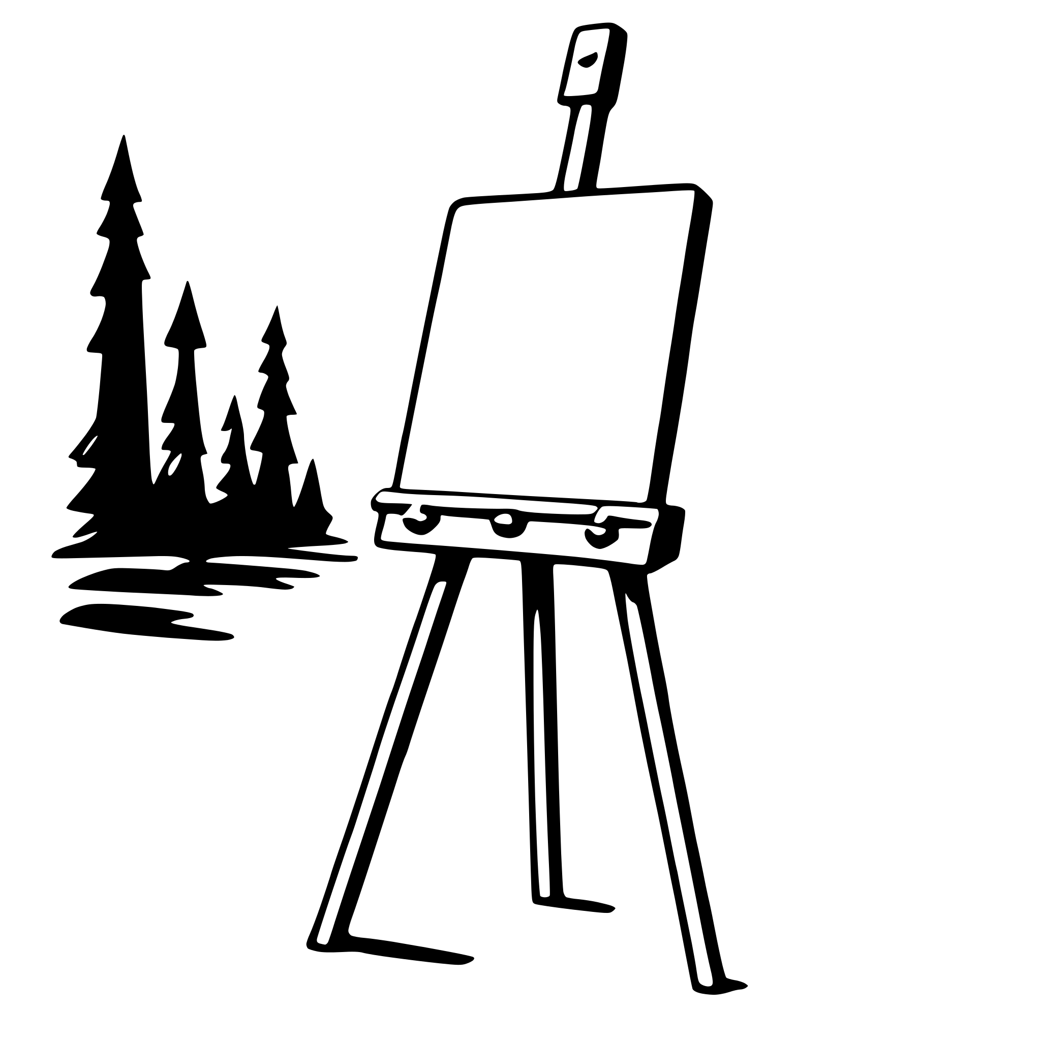 AI-generated SVG of 'easel'