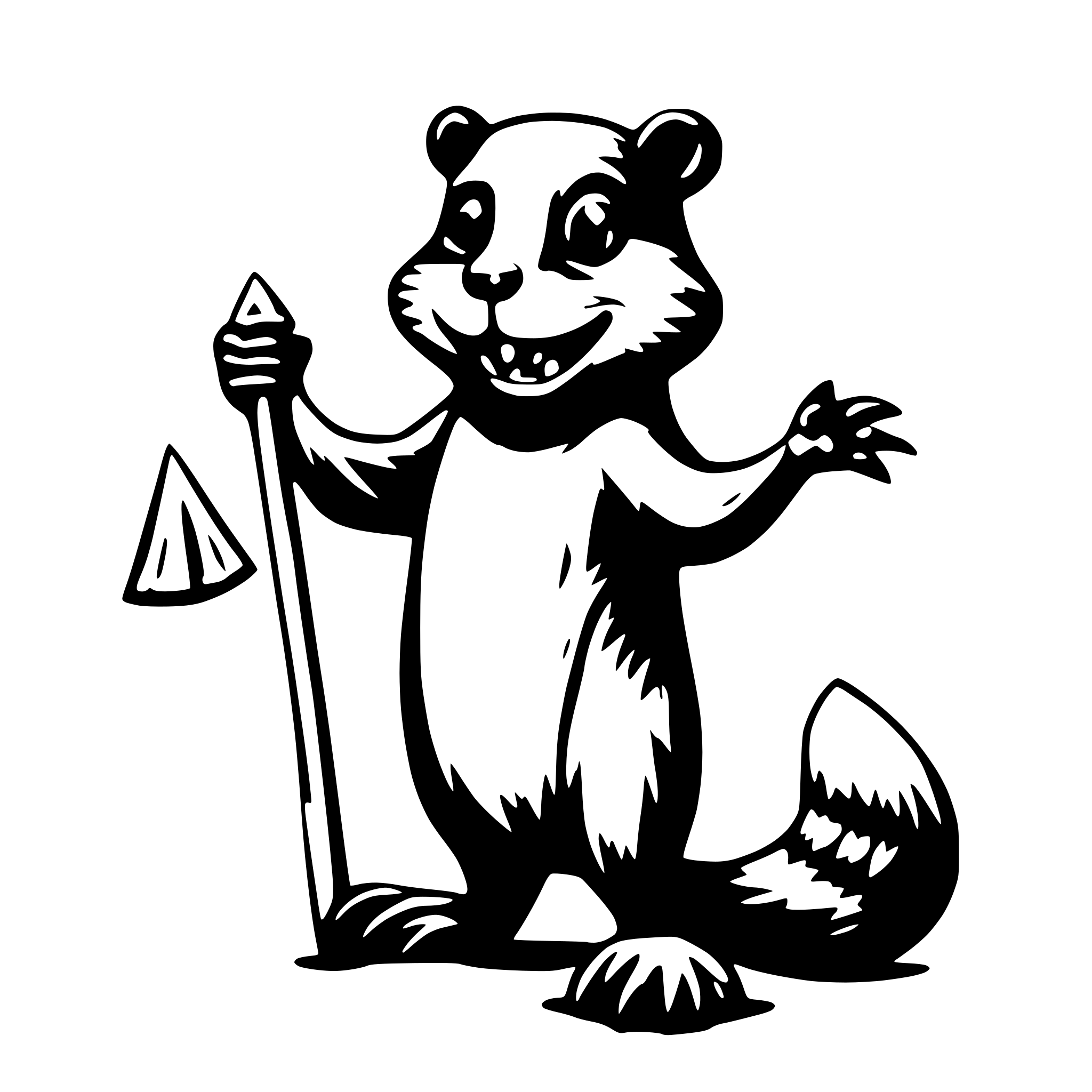 AI-generated SVG of 'beaver celebrating halloween'