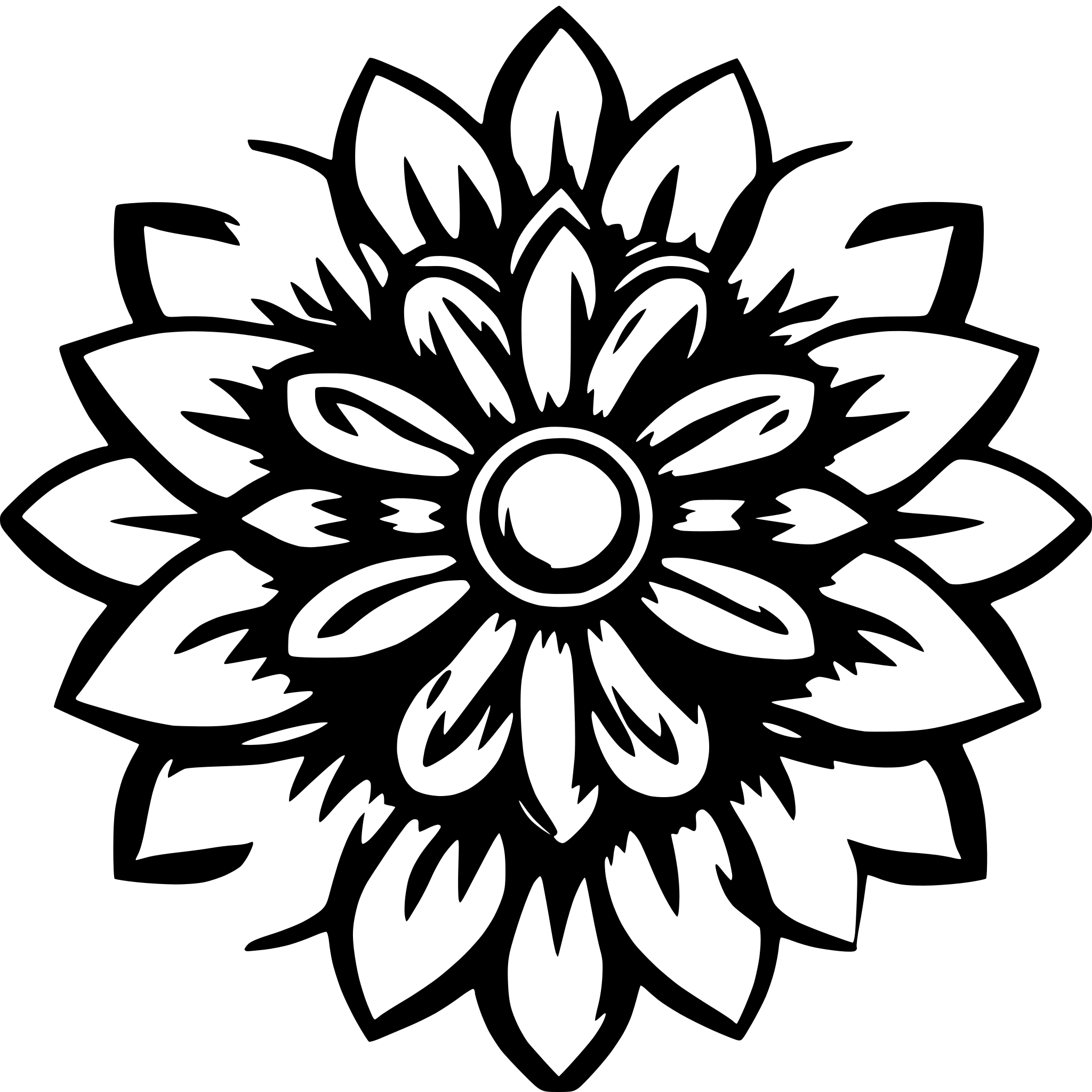 AI-generated SVG of 'Symmetrical minimalistic flower'