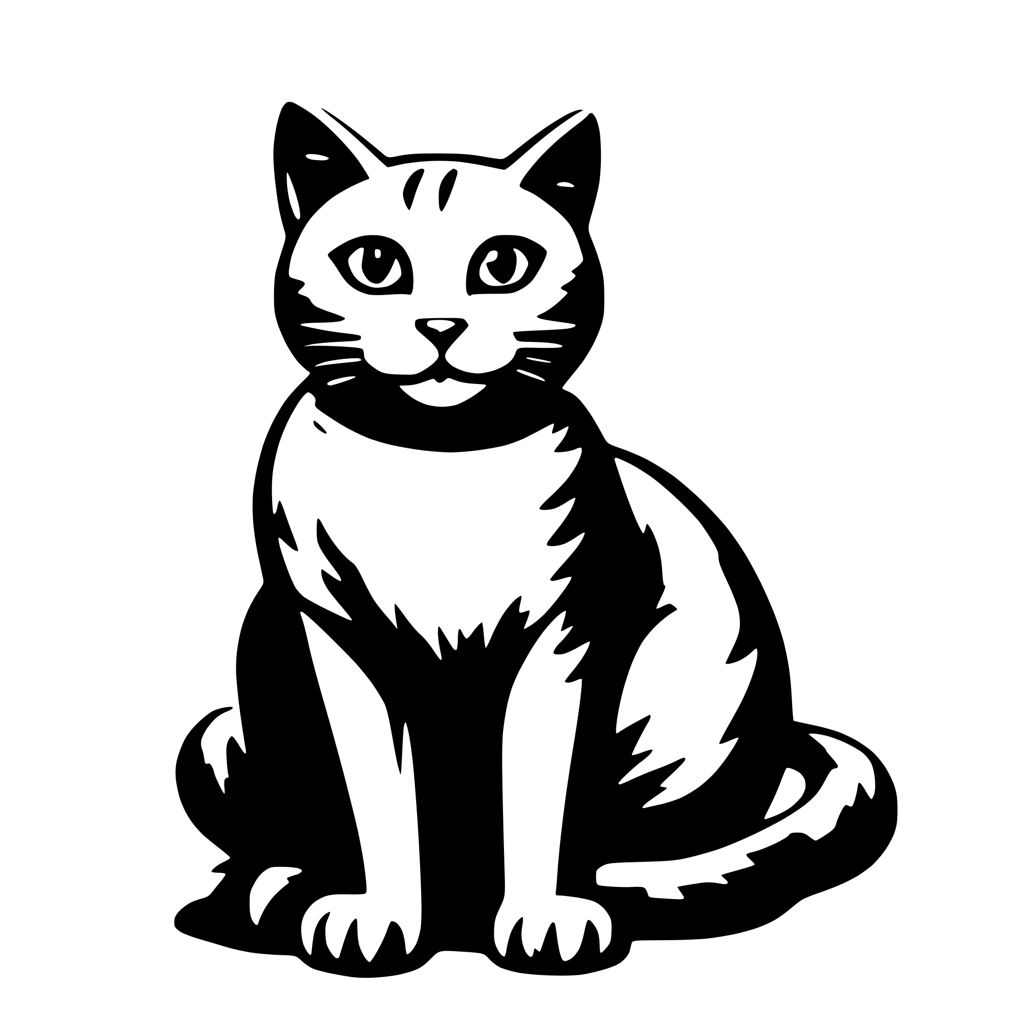 AI-generated SVG of 'cat'