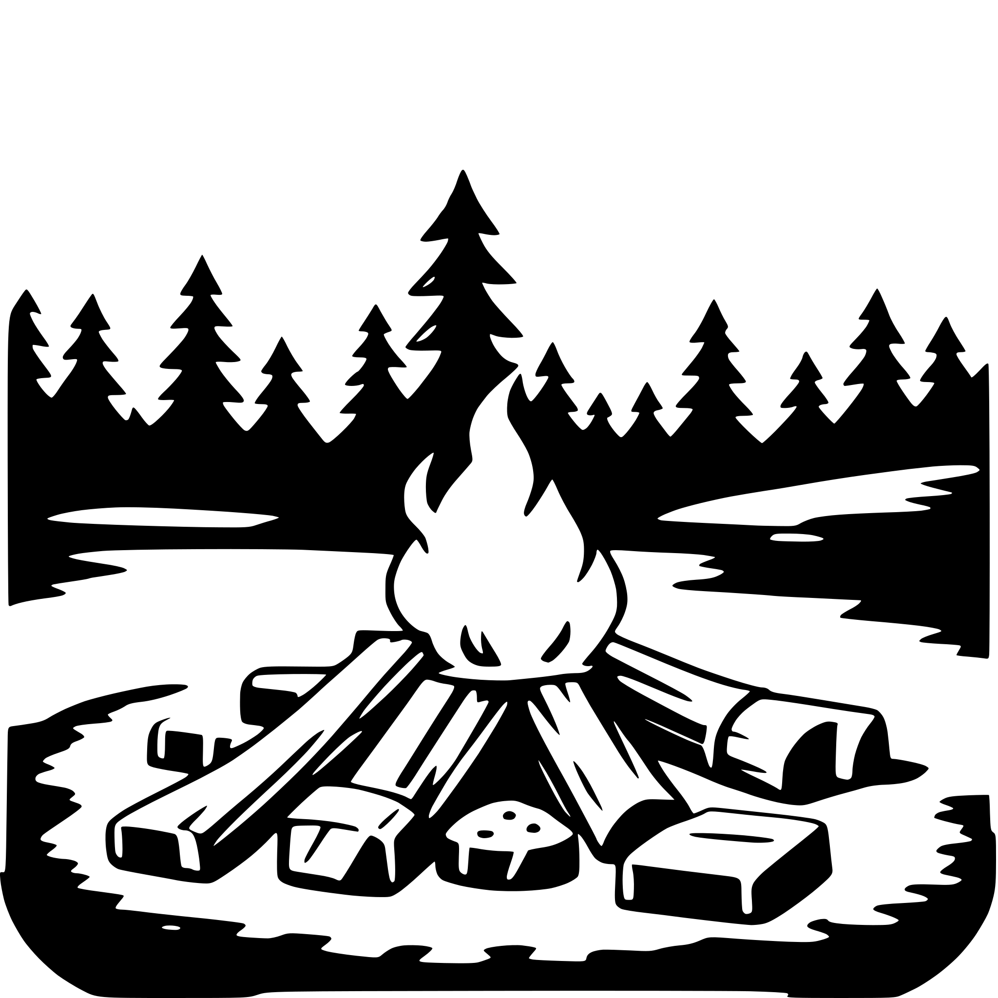 AI-generated SVG of 'campfire under stars'