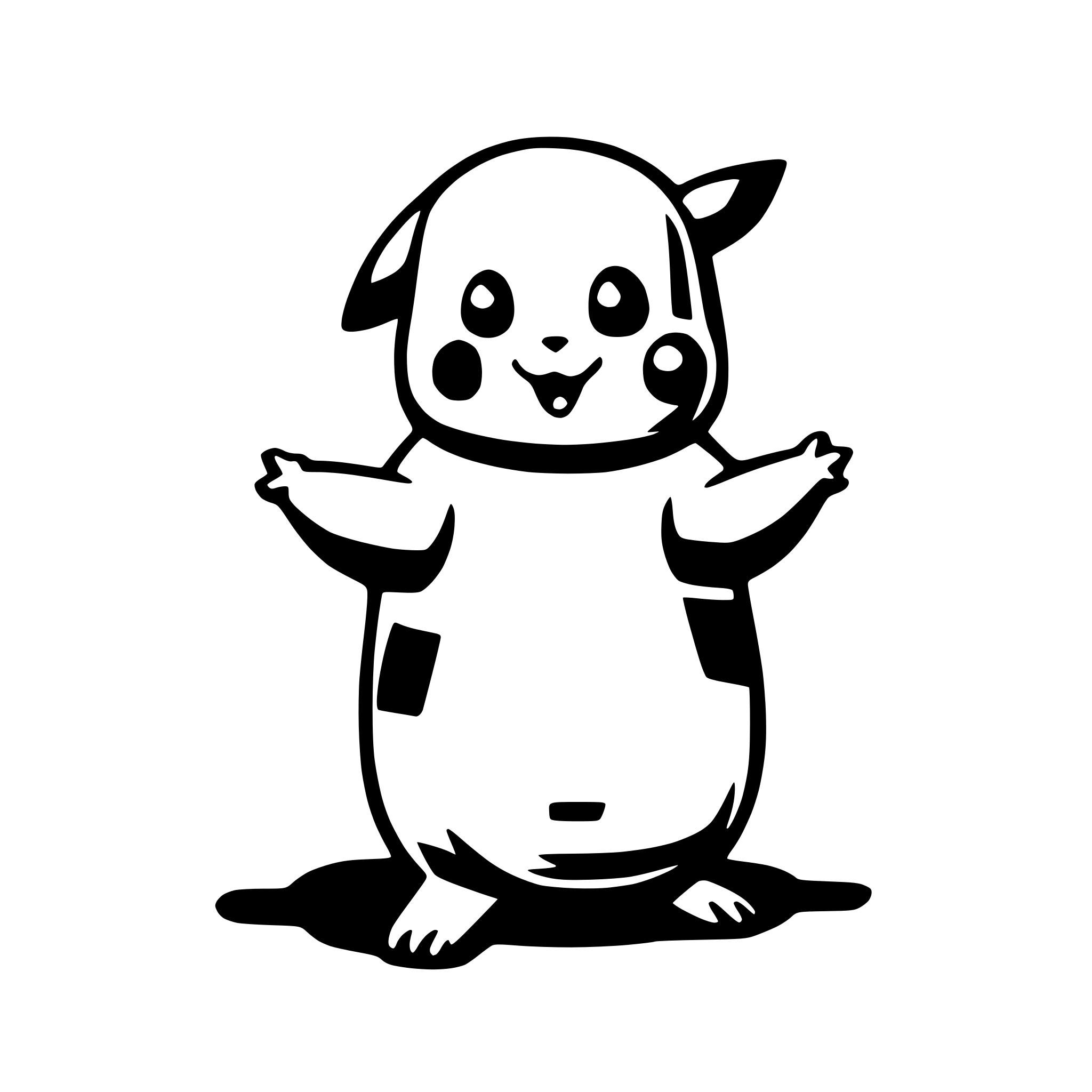 AI-generated SVG of a Pickachu