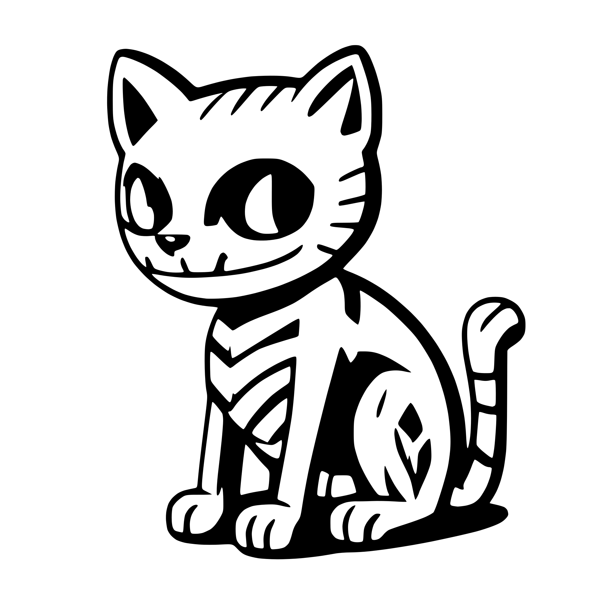AI-generated SVG of a Generate a skeleton in the shape of a cat.