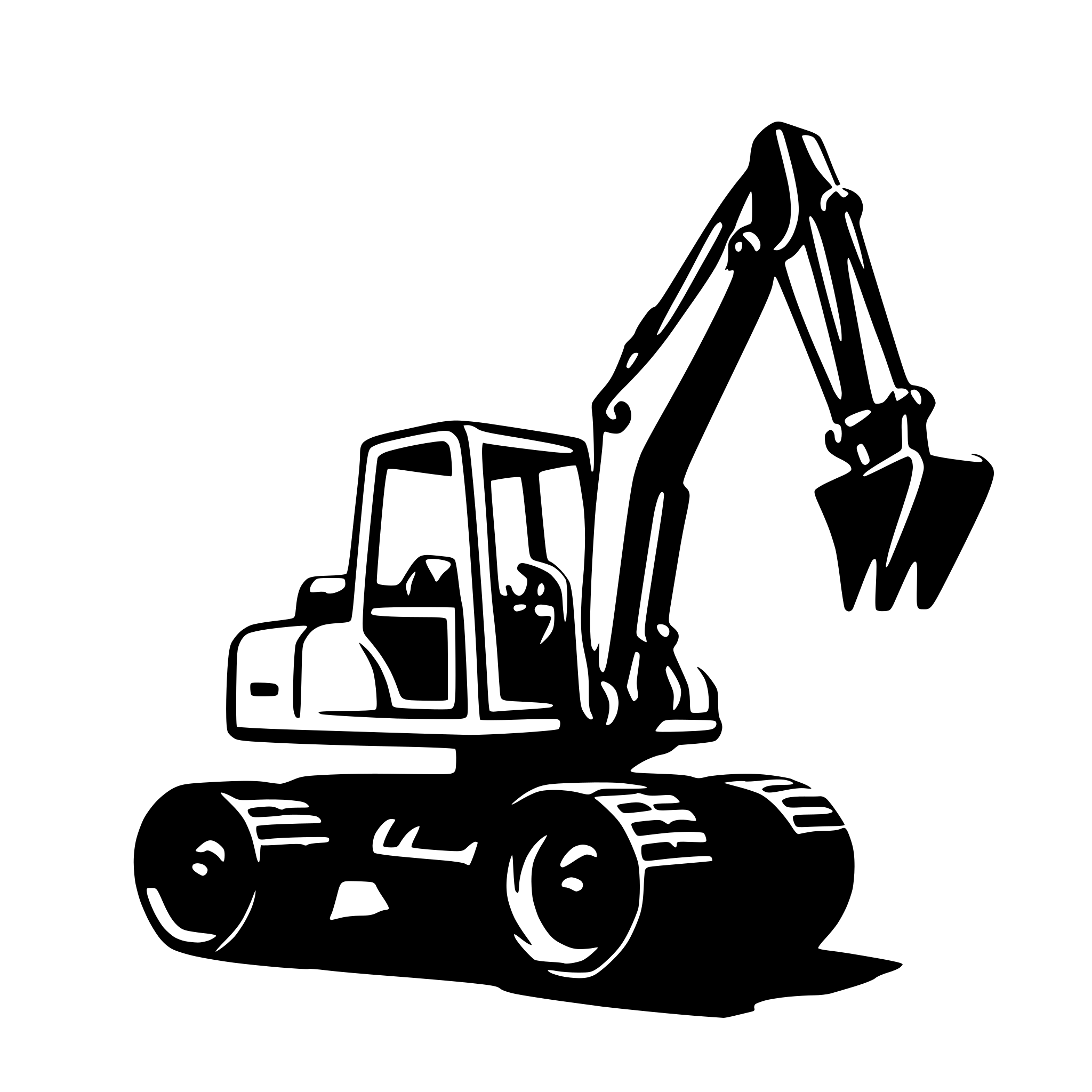 AI-generated SVG of a excavator