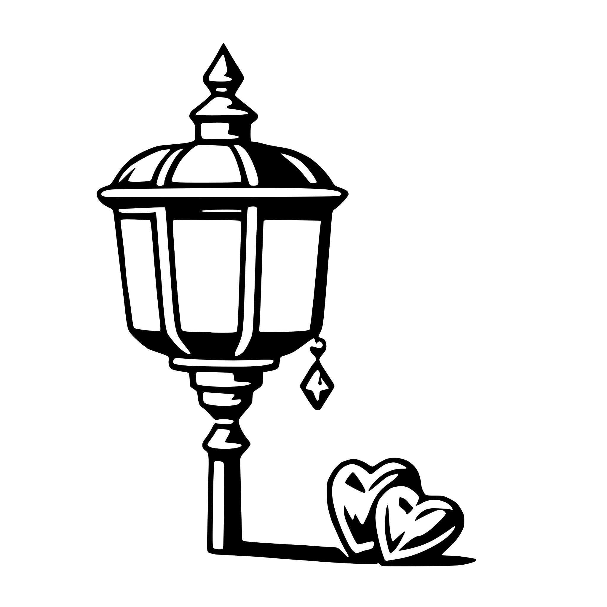 AI-generated SVG of a heart-shaped lanterns