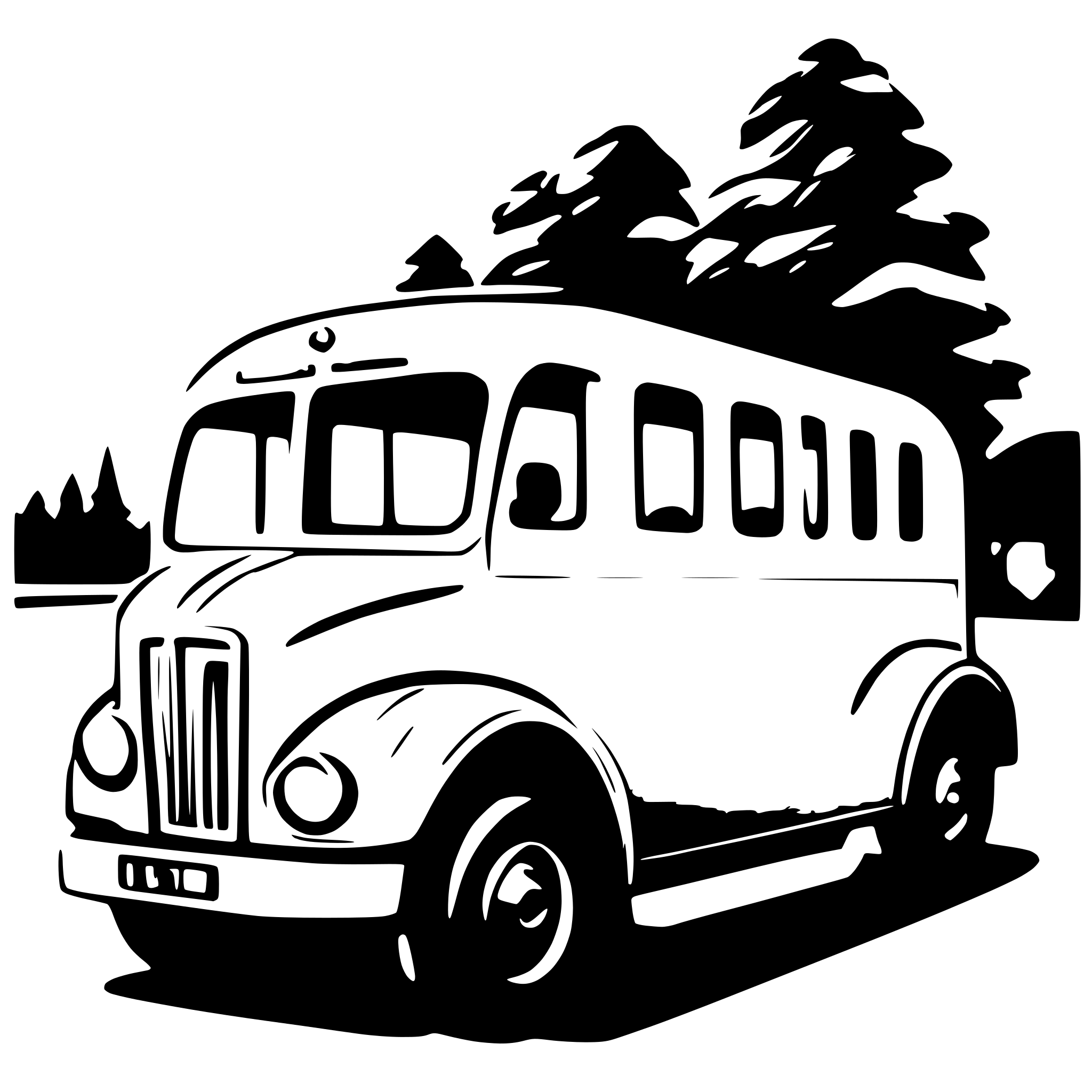 AI-generated SVG of 'green bus'