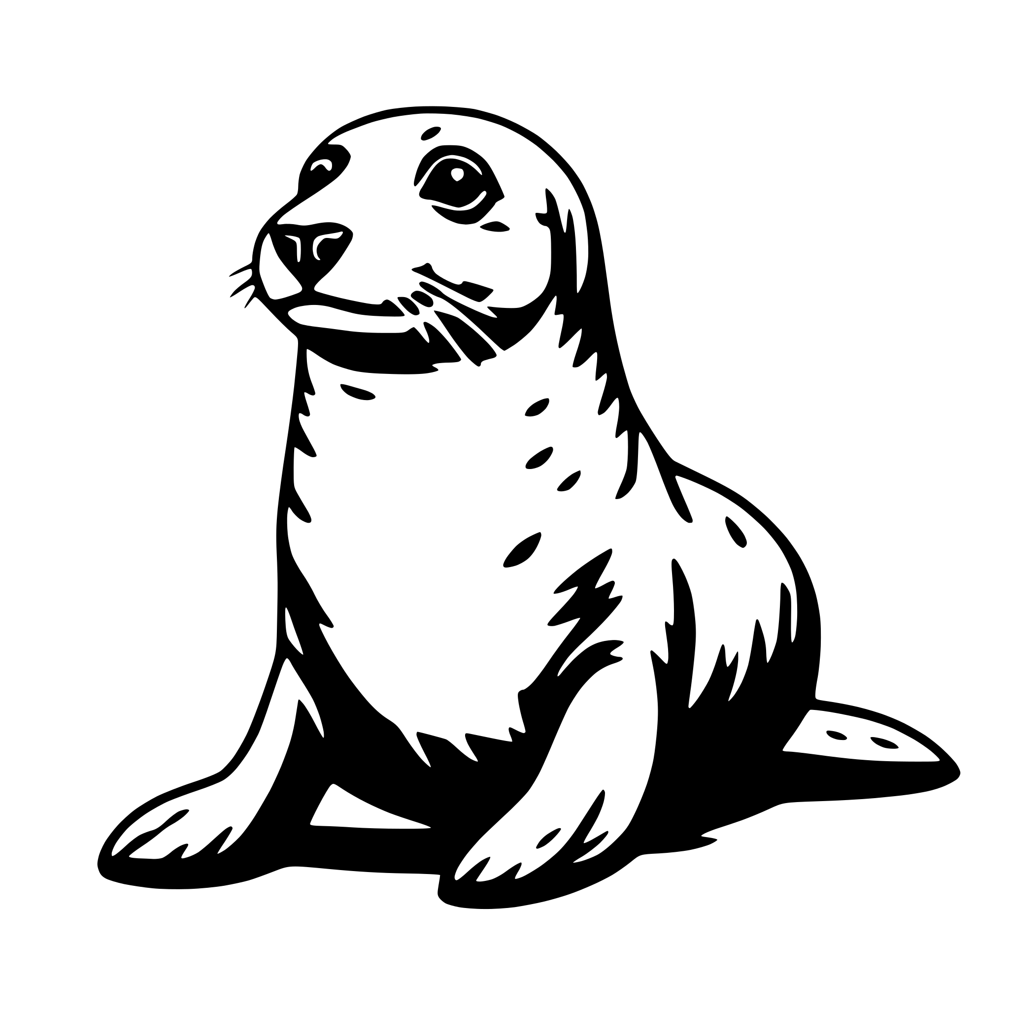 AI-generated SVG of a harbor seal