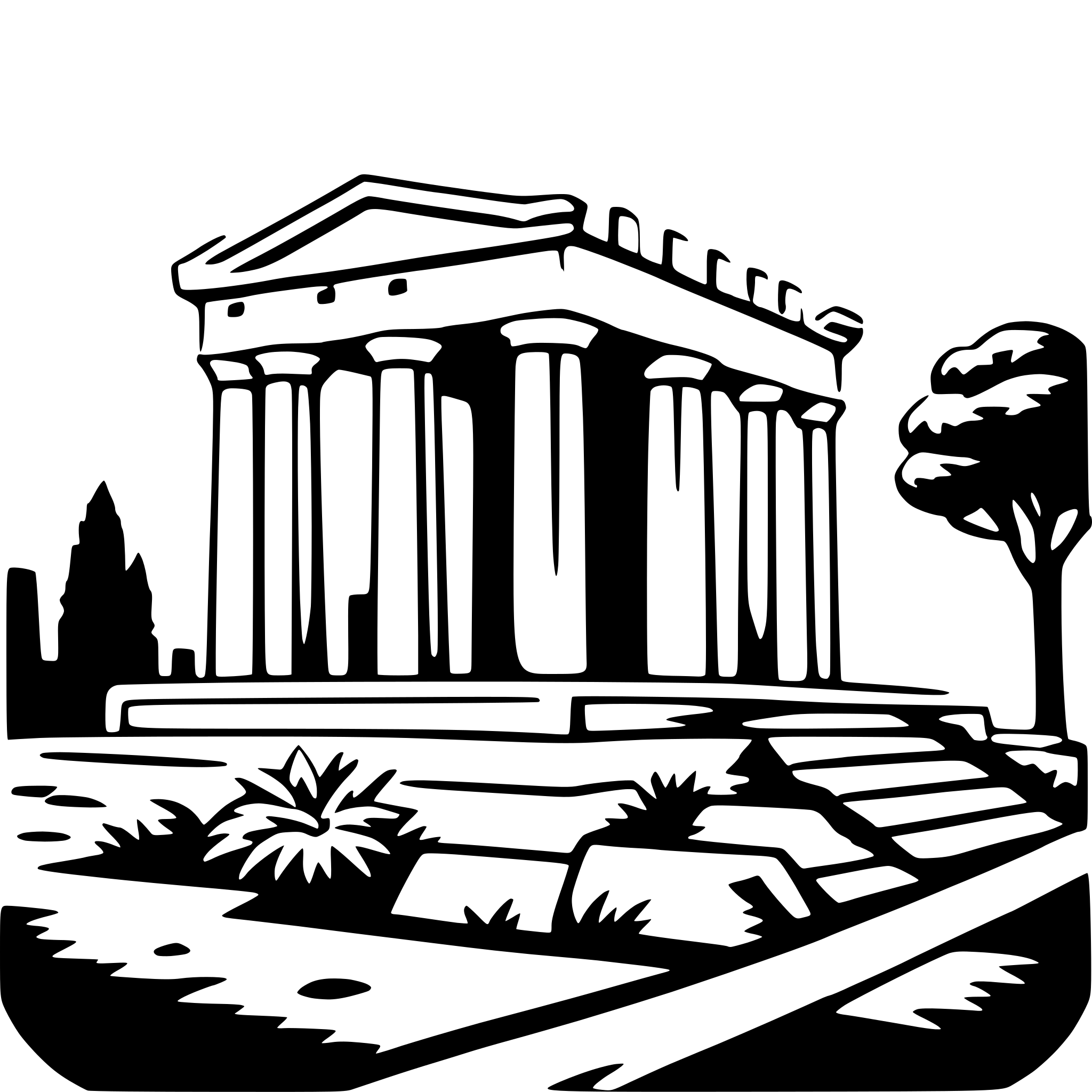 AI-generated SVG of a acropolis of athens