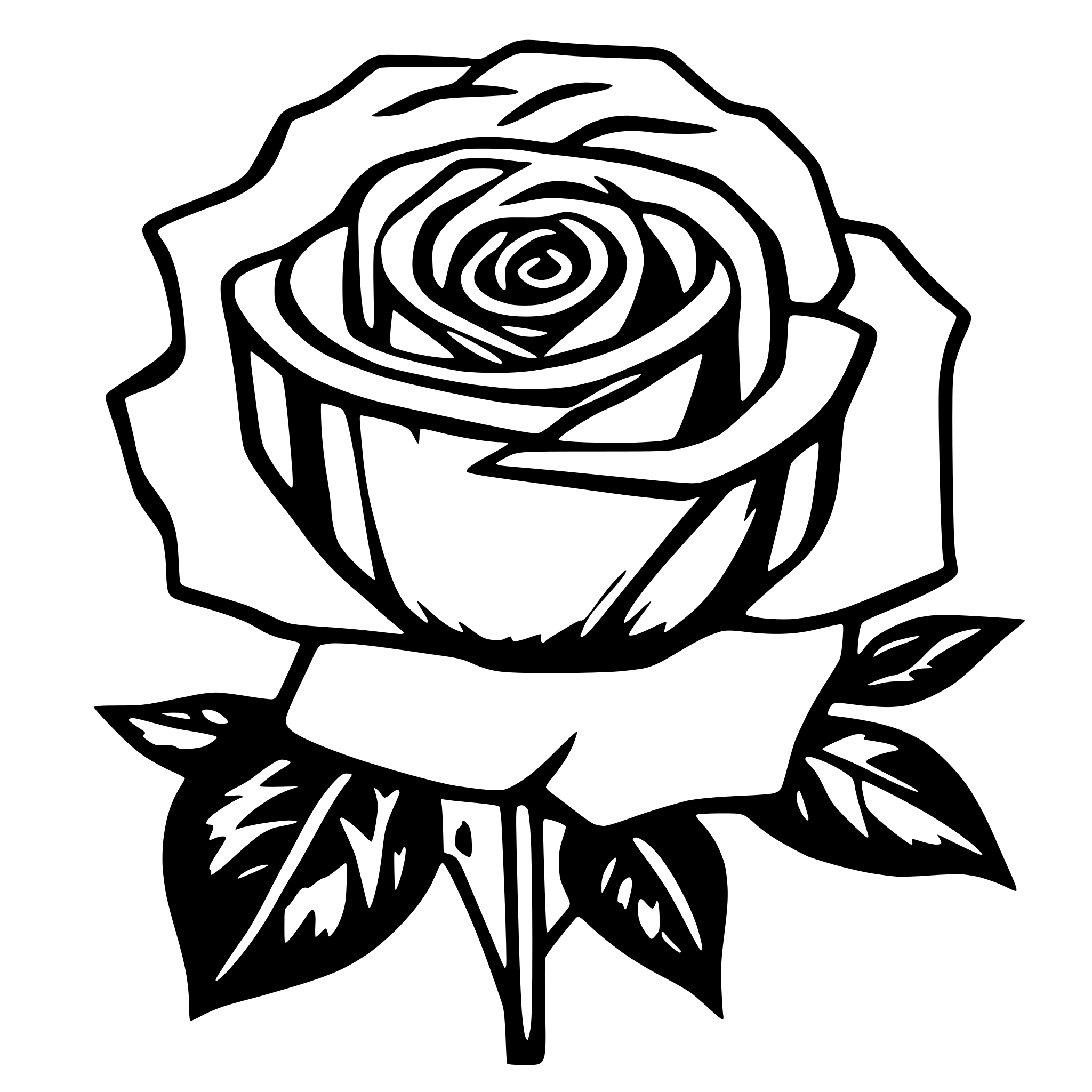 AI-generated SVG of a generate me a simple elegant rose head, no stem