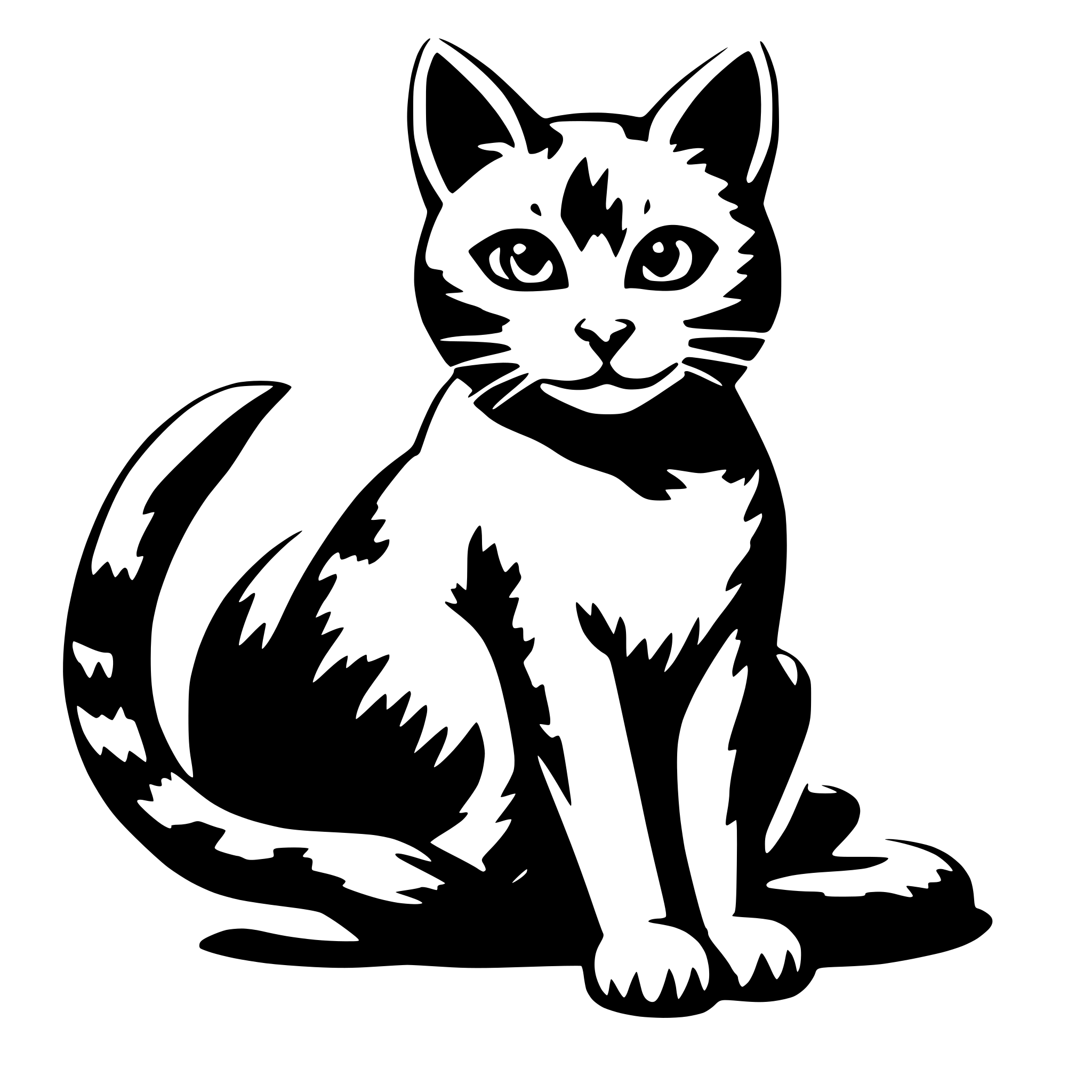 AI-generated SVG of a a cat