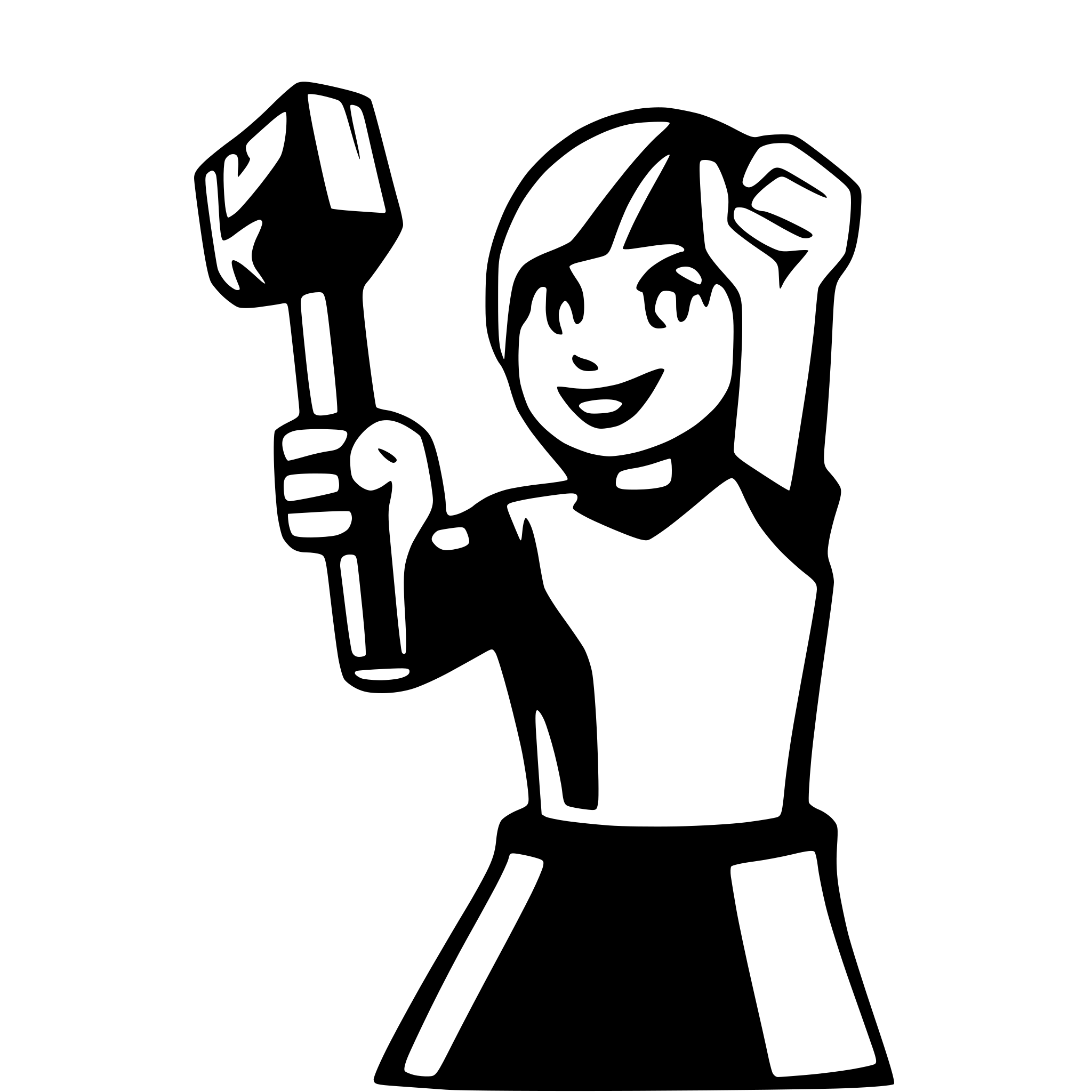 AI-generated SVG of a person hammering a hammer