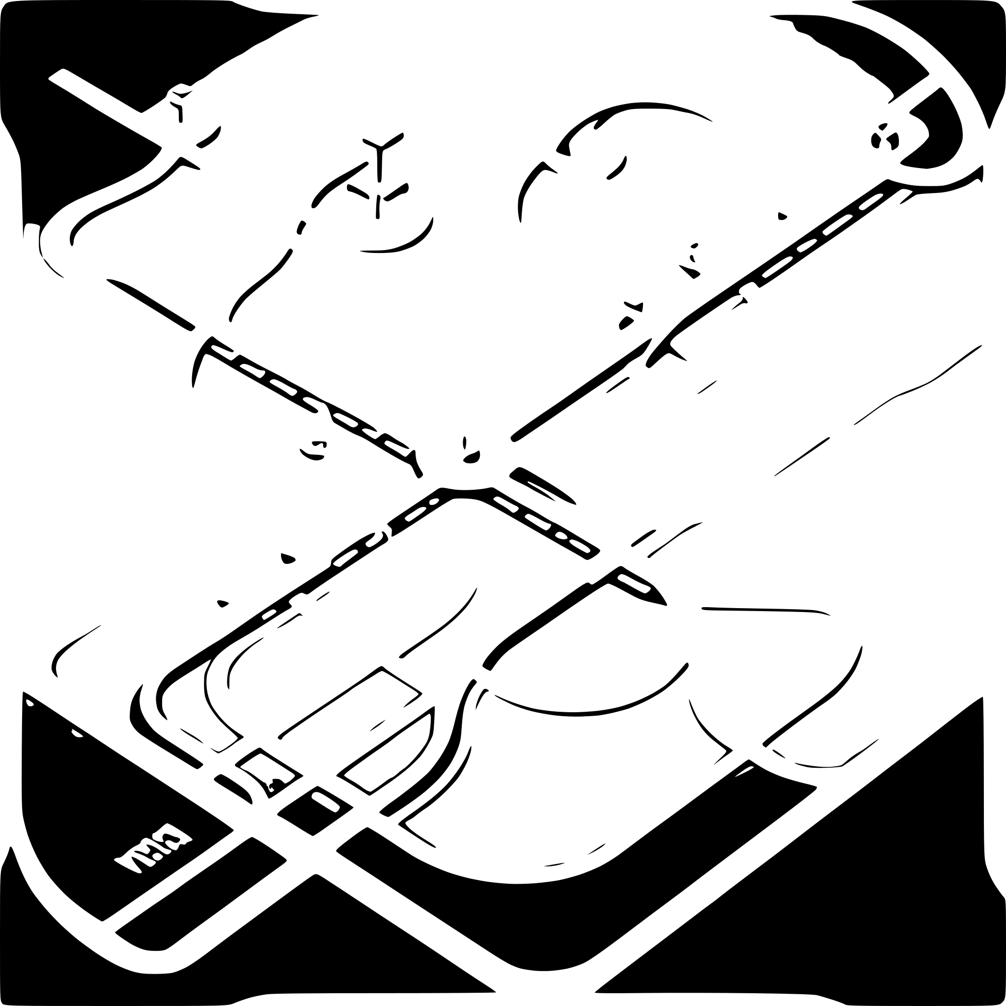 AI-generated SVG of a public transit map, metro plan