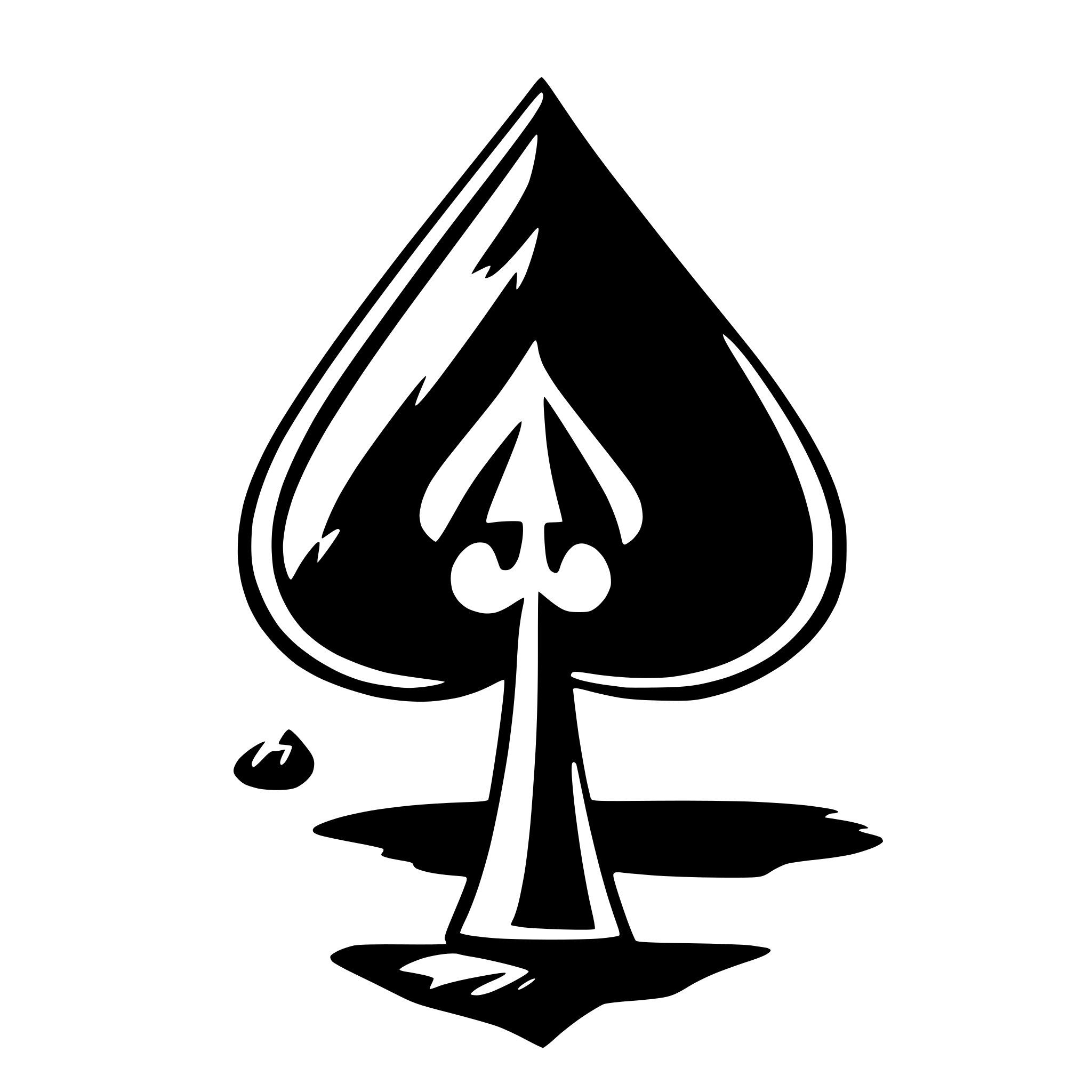 AI-generated SVG of '2 of spades'