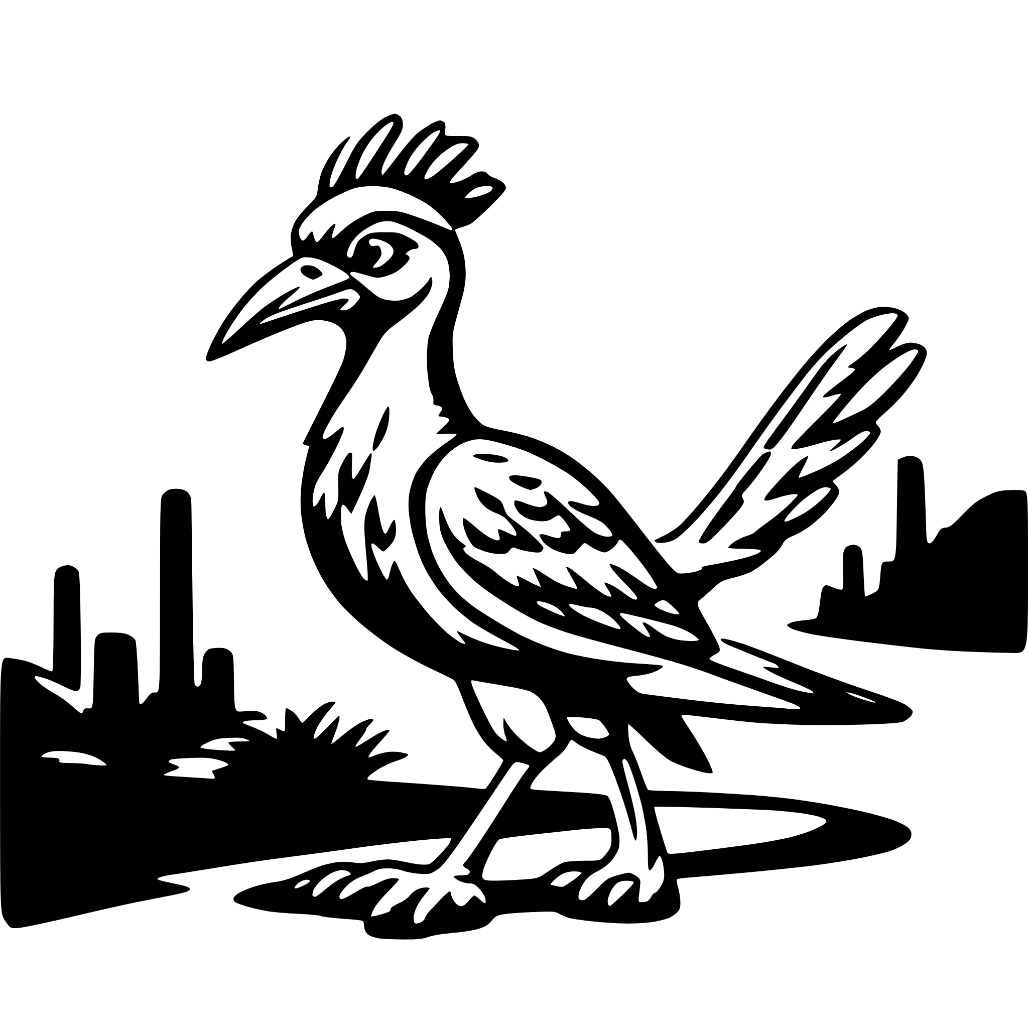AI-generated SVG of a road runner