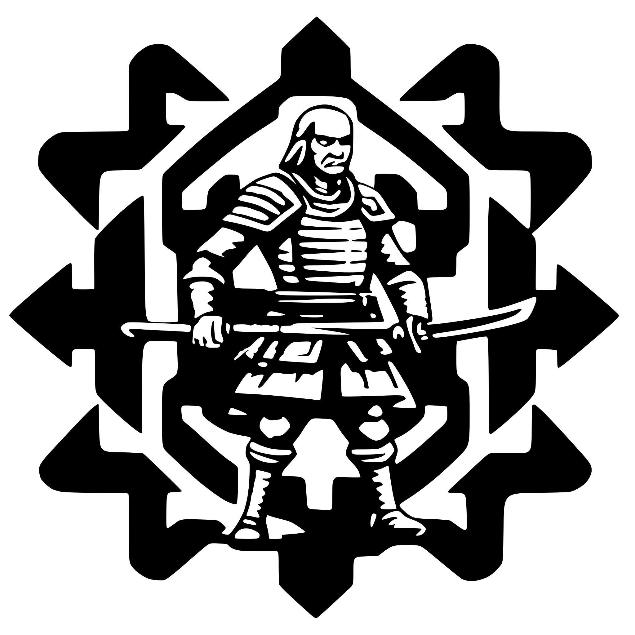 AI-generated SVG of a old samurai