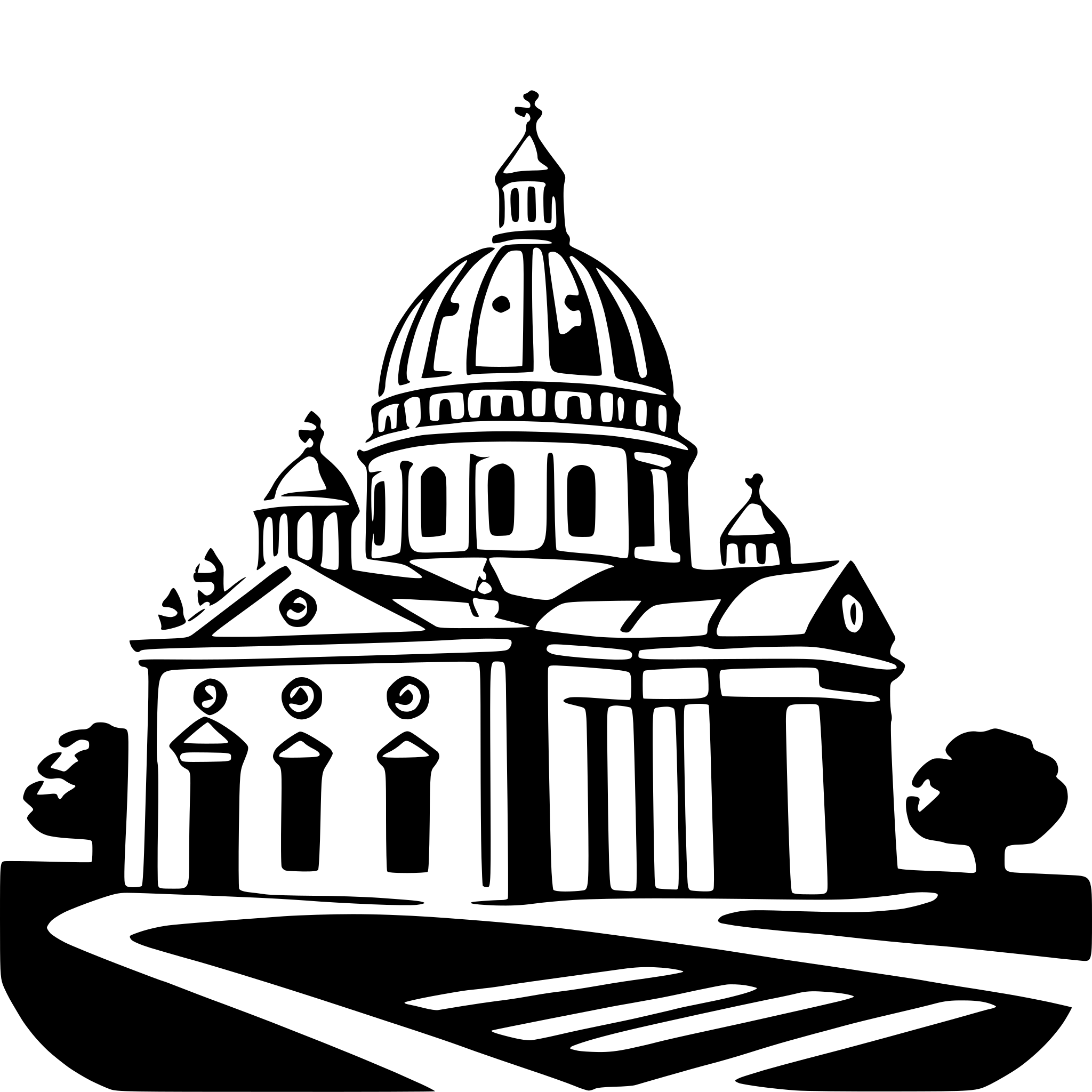 AI-generated SVG of a peter's basilica