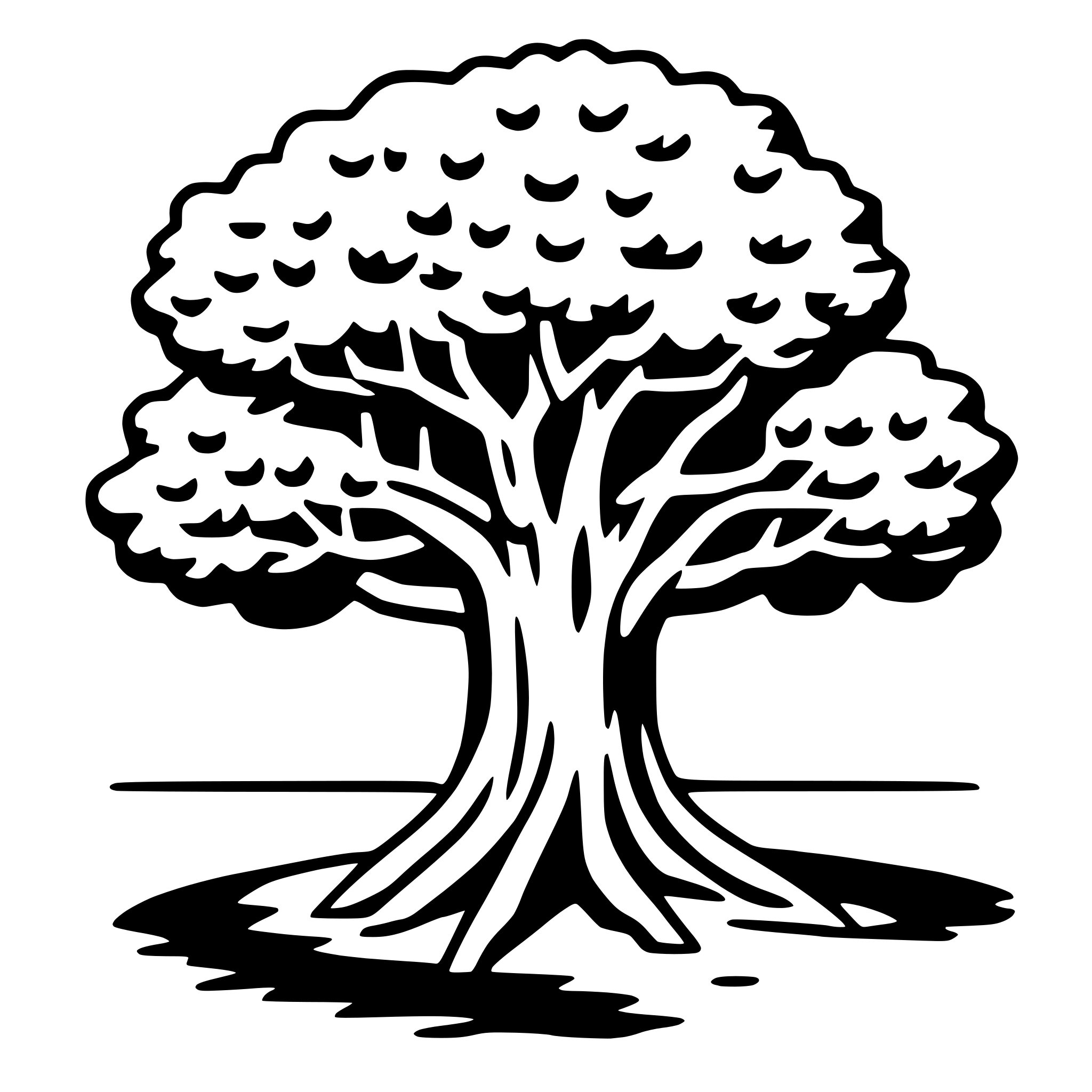 AI-generated SVG of a banyan tree