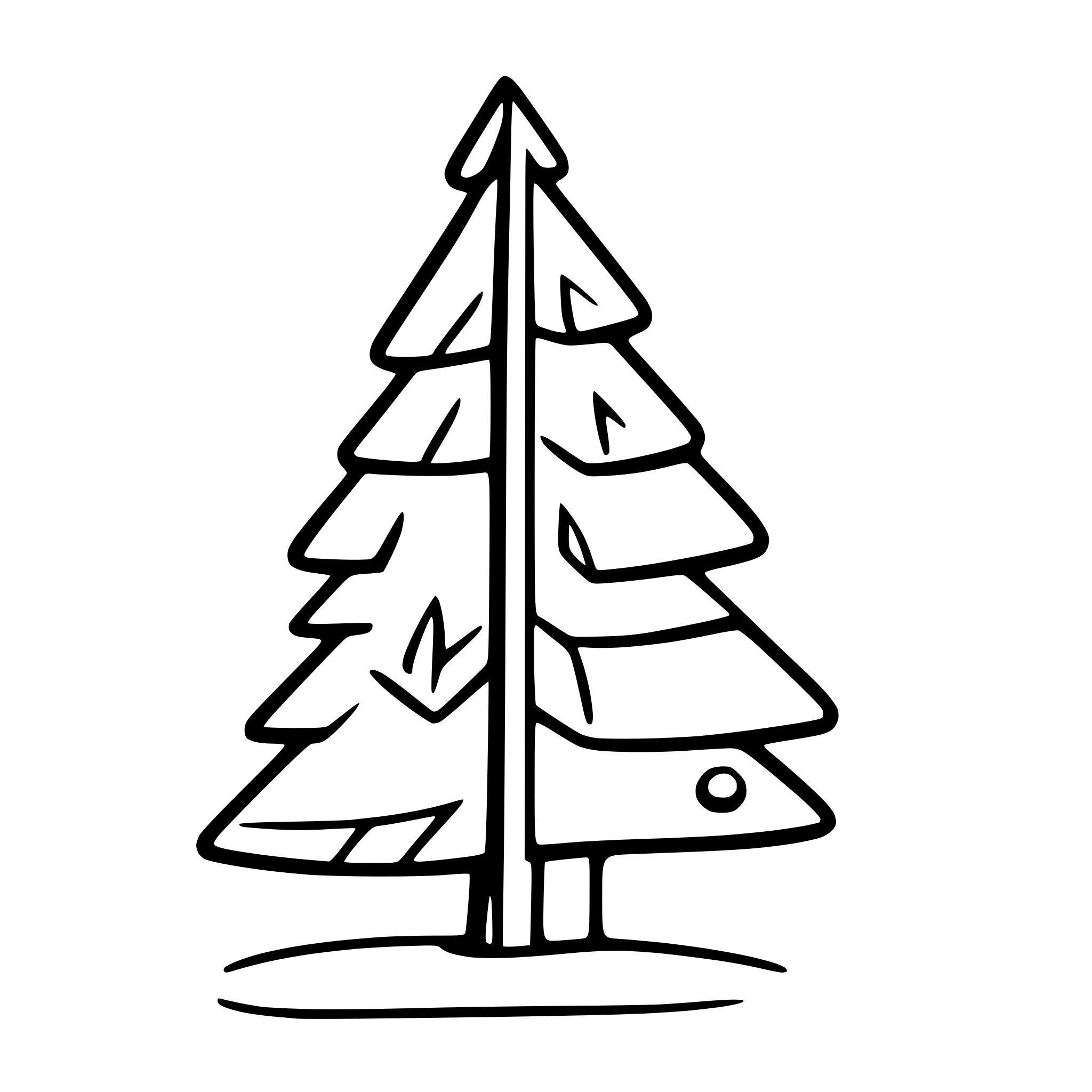 AI-generated SVG of a Christmas tree line art calligraphy cute for christmas card hand drawn