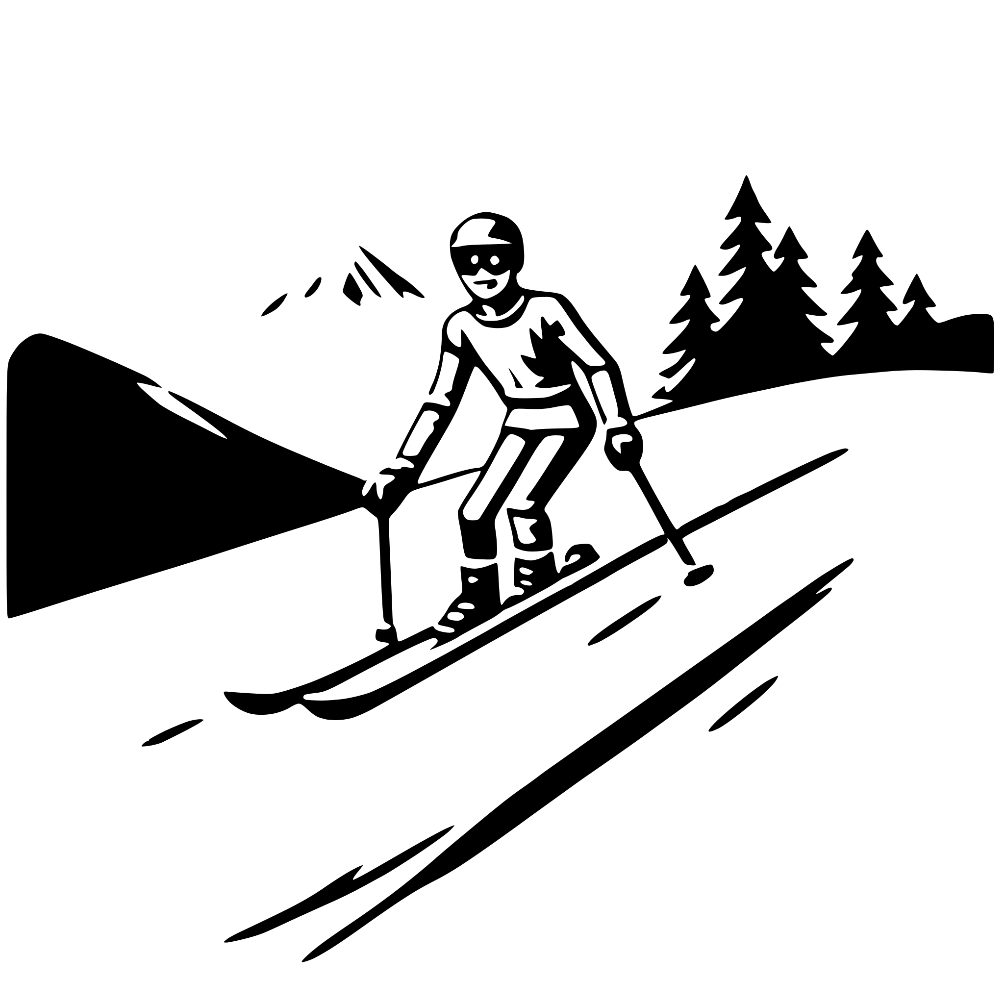 AI-generated SVG of 'skiing down mountain'