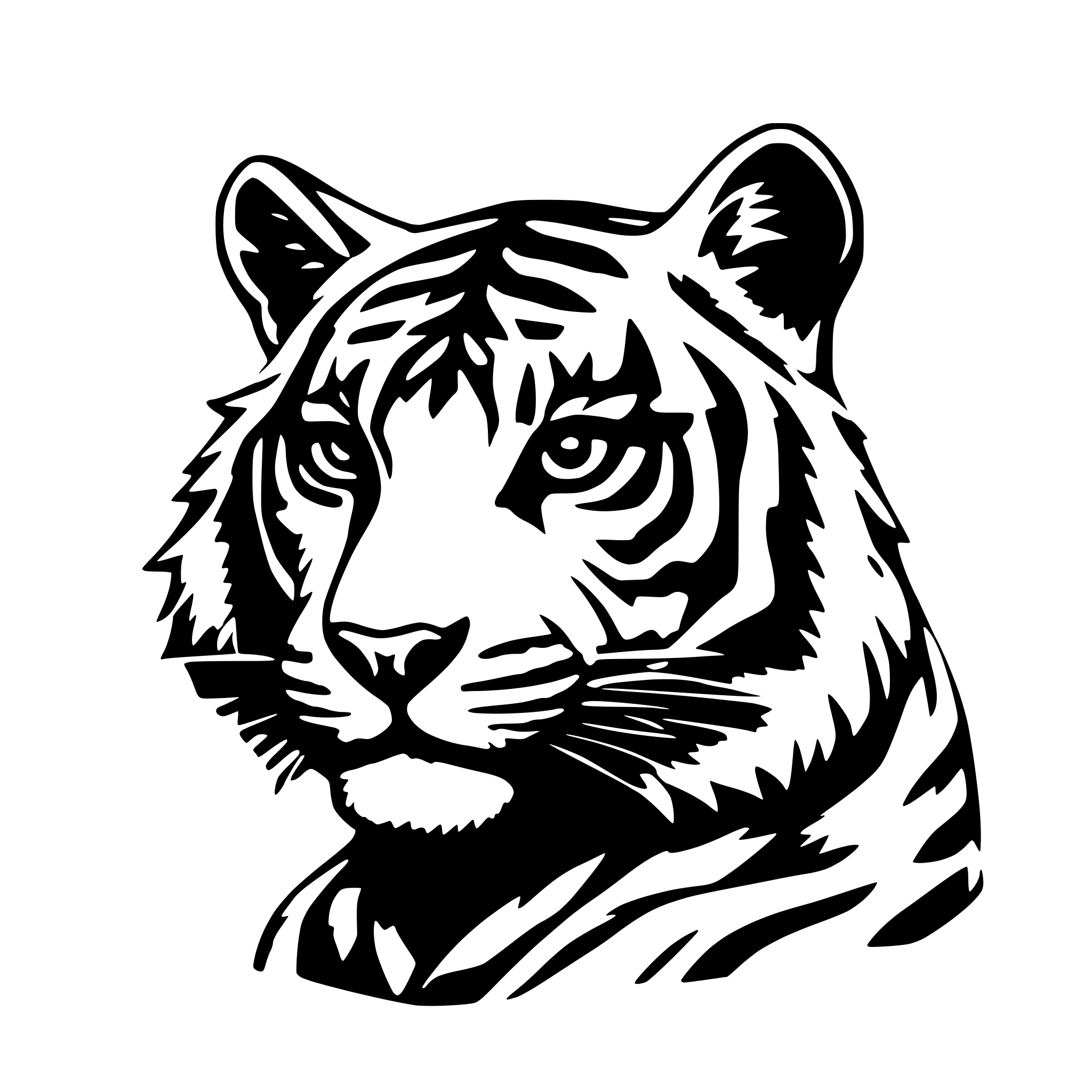 AI-generated SVG of 'tiger'