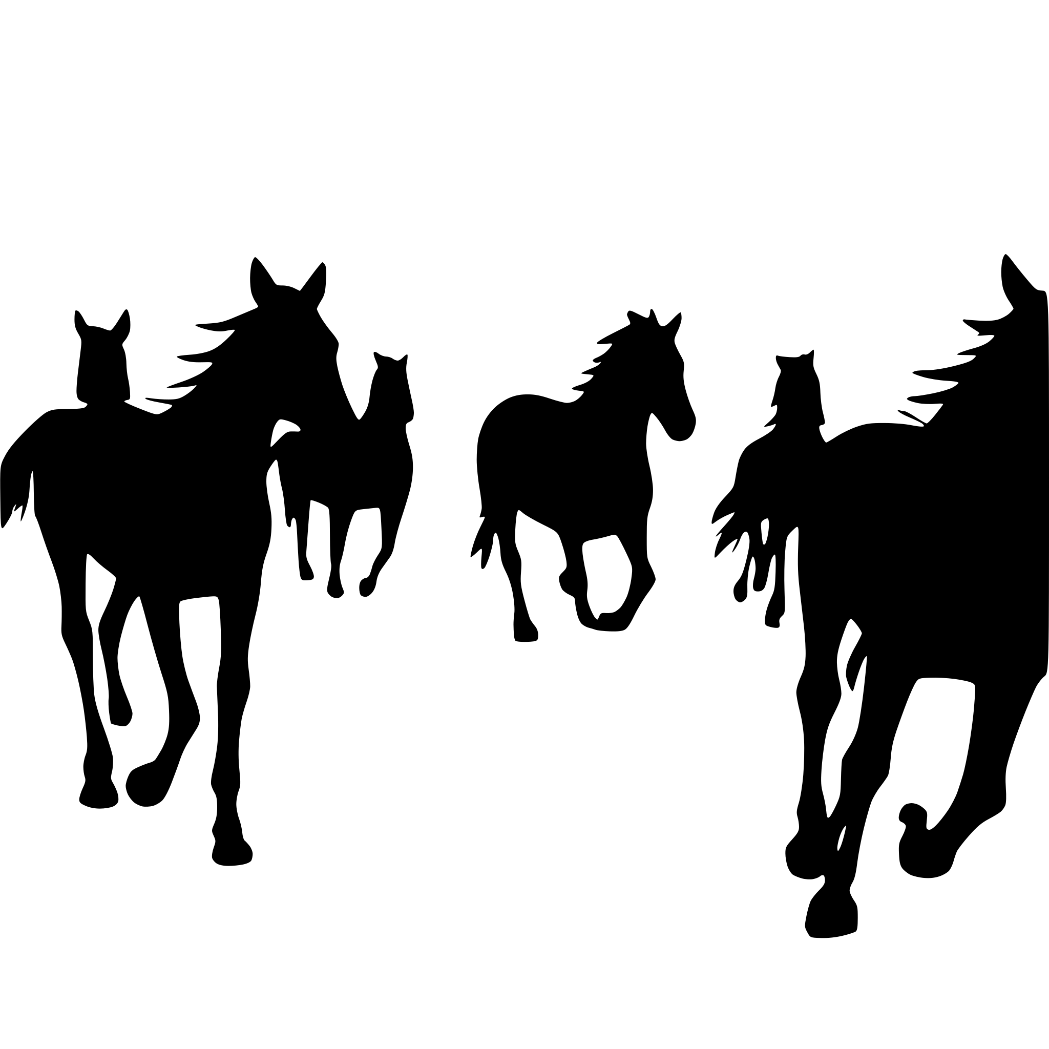 AI-generated SVG of a herd of horses running