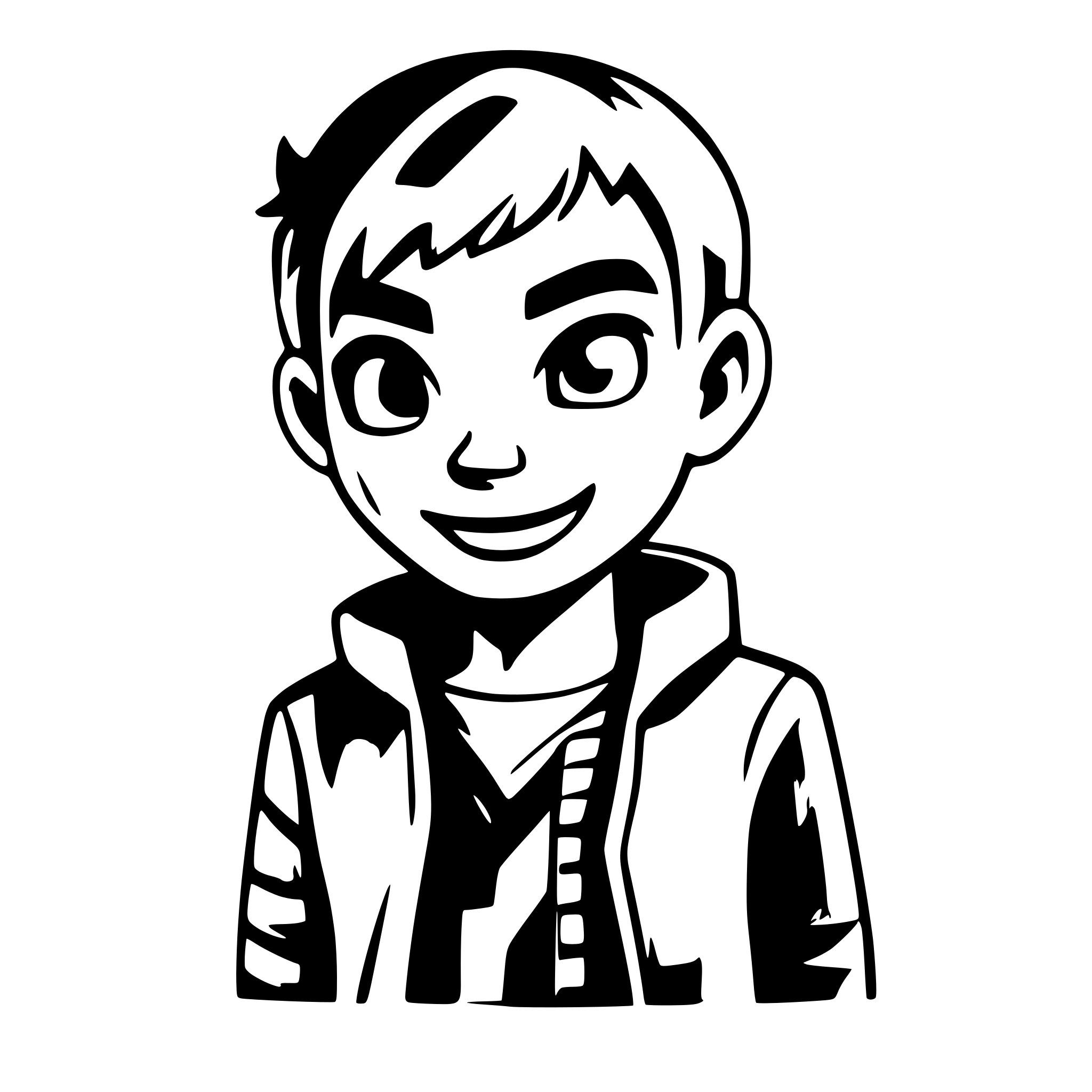AI-generated SVG of a man cartoon