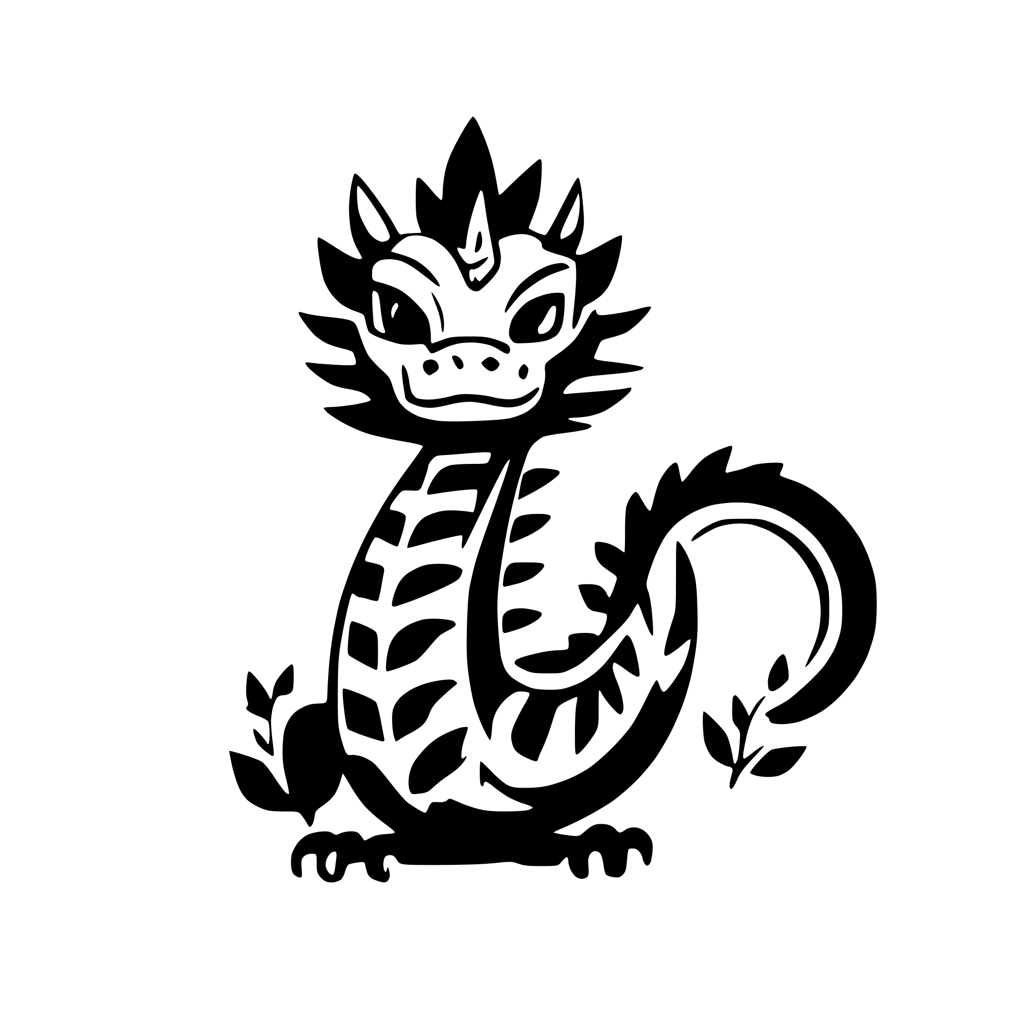 AI-generated SVG of a cute traditional chinese dragon