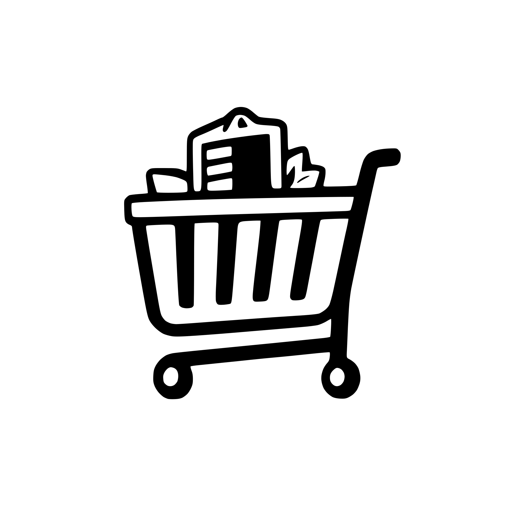 AI-generated SVG of a shopping cart filled with items