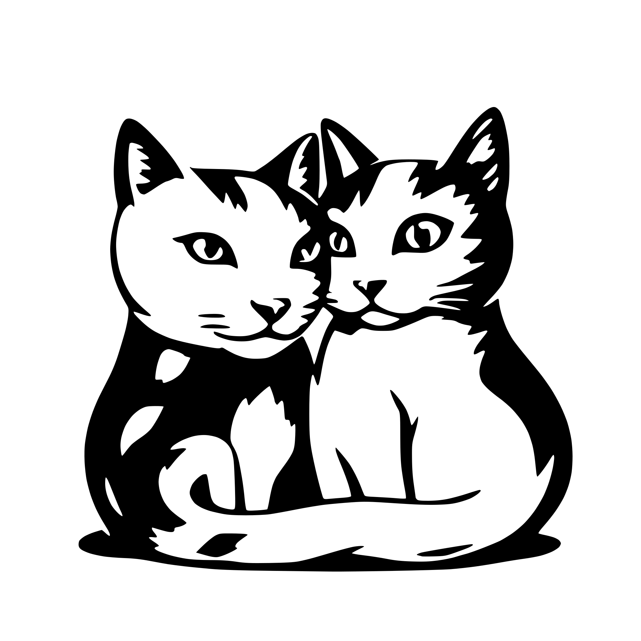 AI-generated SVG of 'ying yang cats'