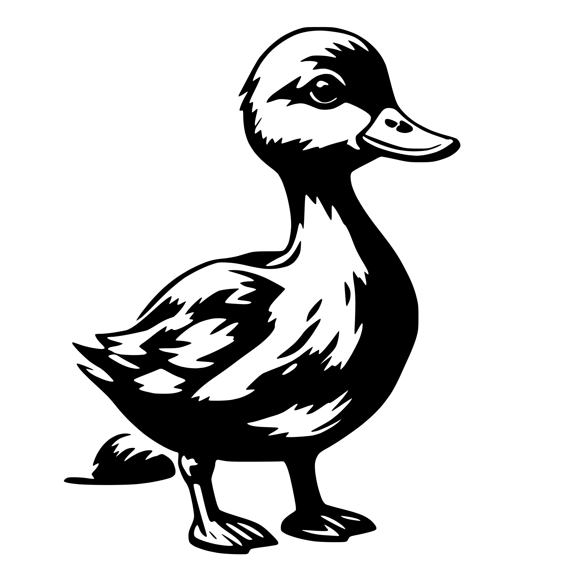 AI-generated SVG of 'duckling'