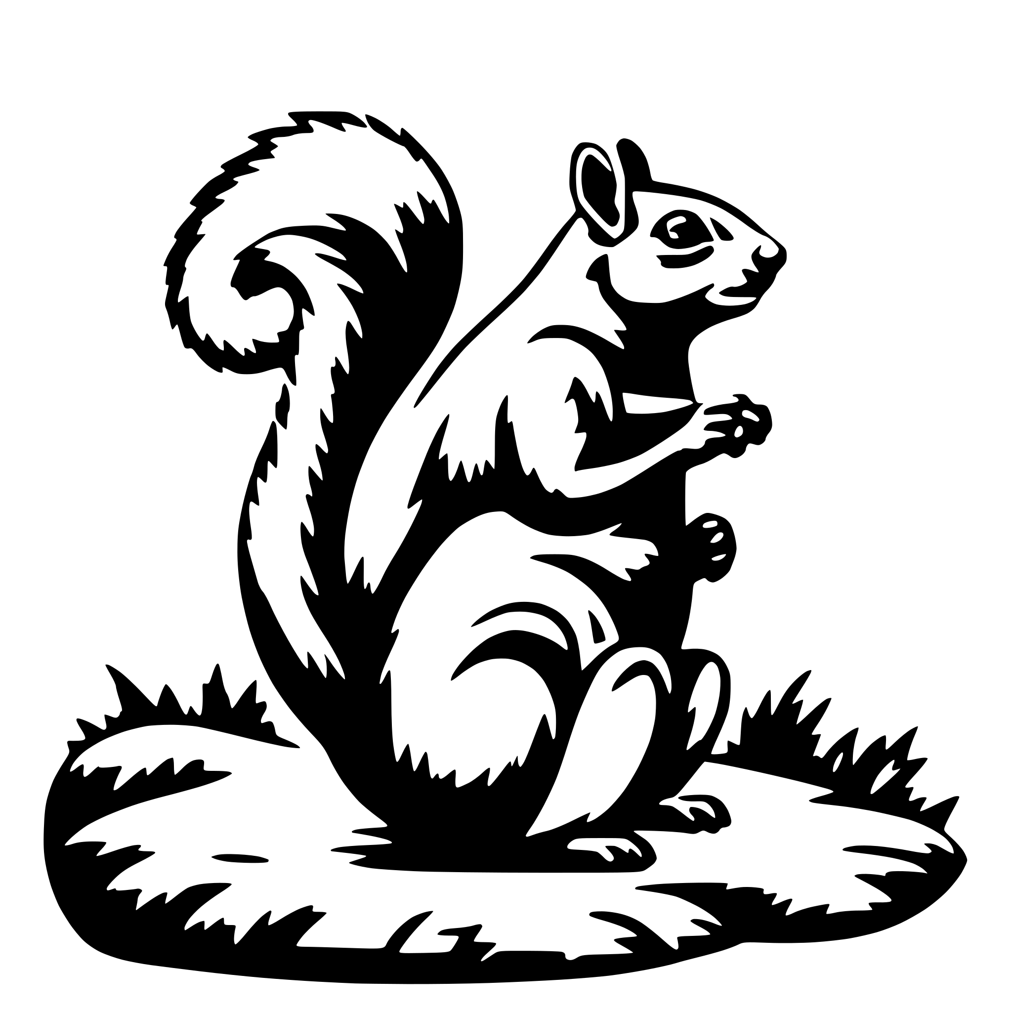 AI-generated SVG of a squirrel with huge rack