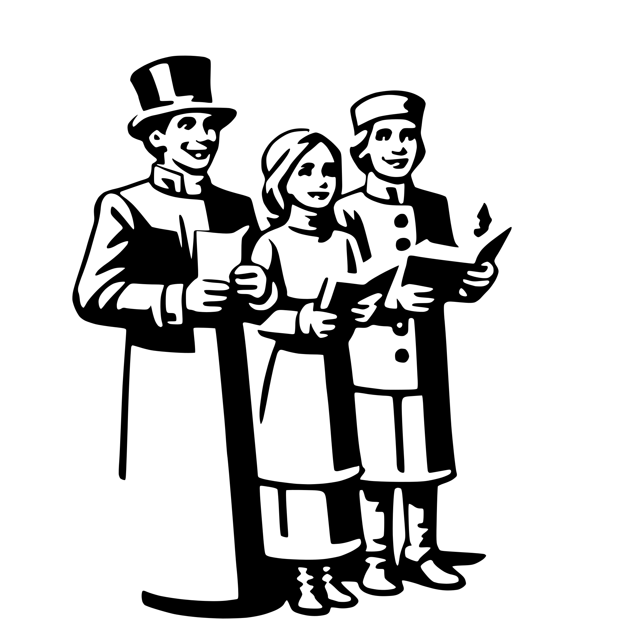 AI-generated SVG of 'christmas carolers'