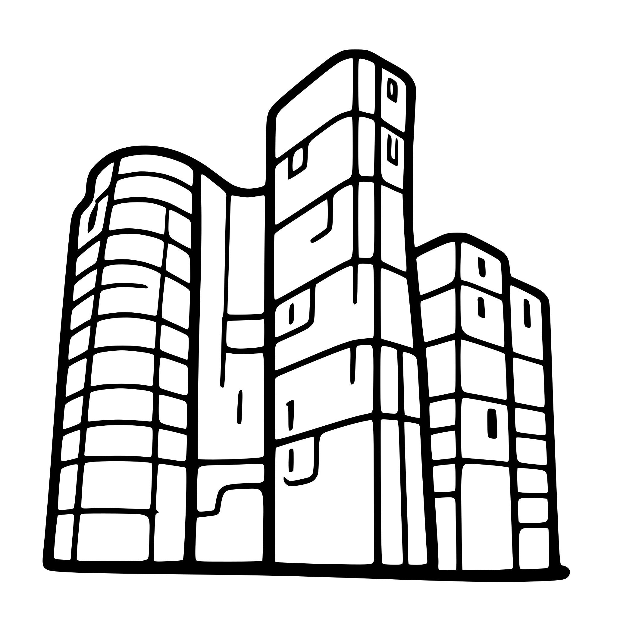 AI-generated SVG of 'AI, buildings'