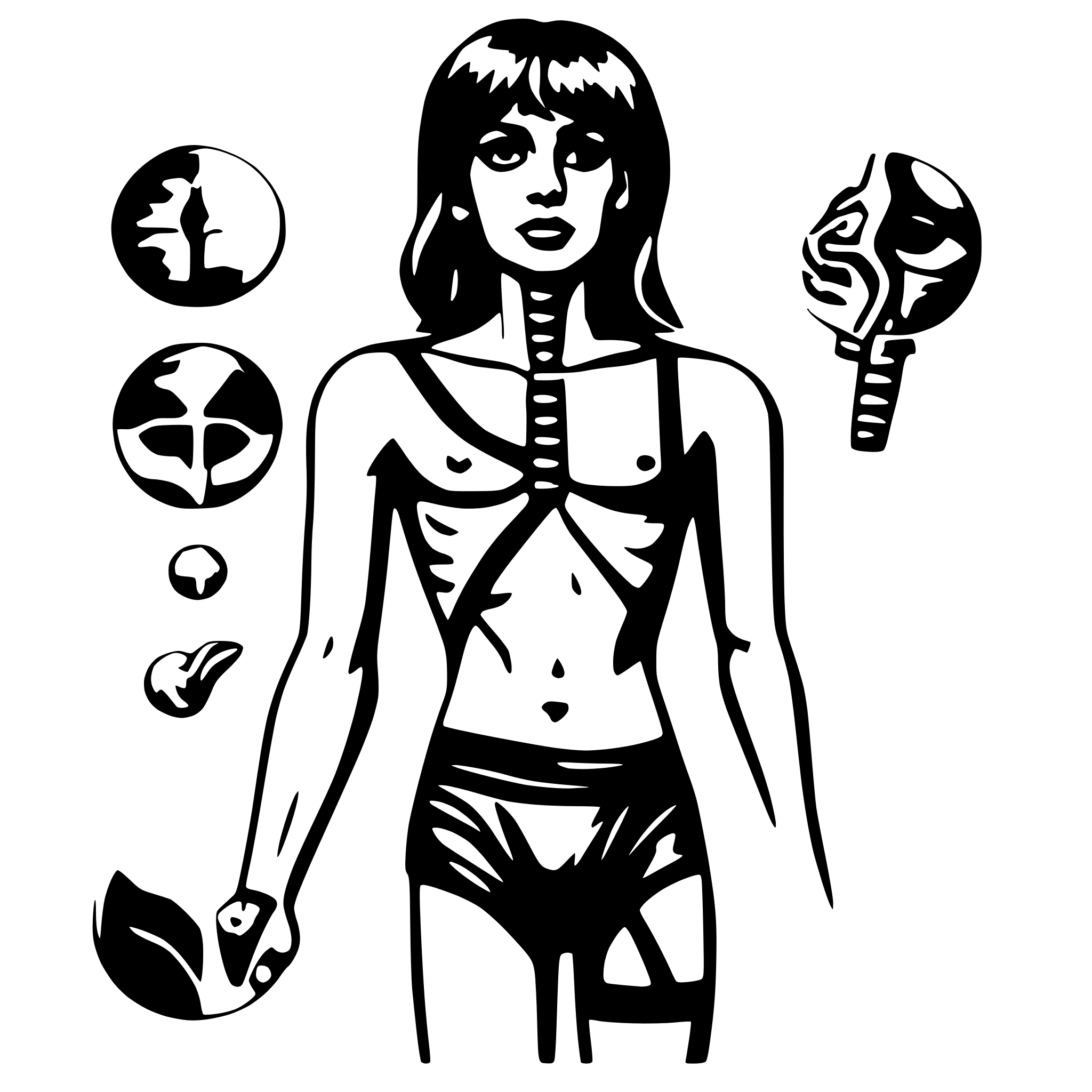 AI-generated SVG of a Human body anatomy