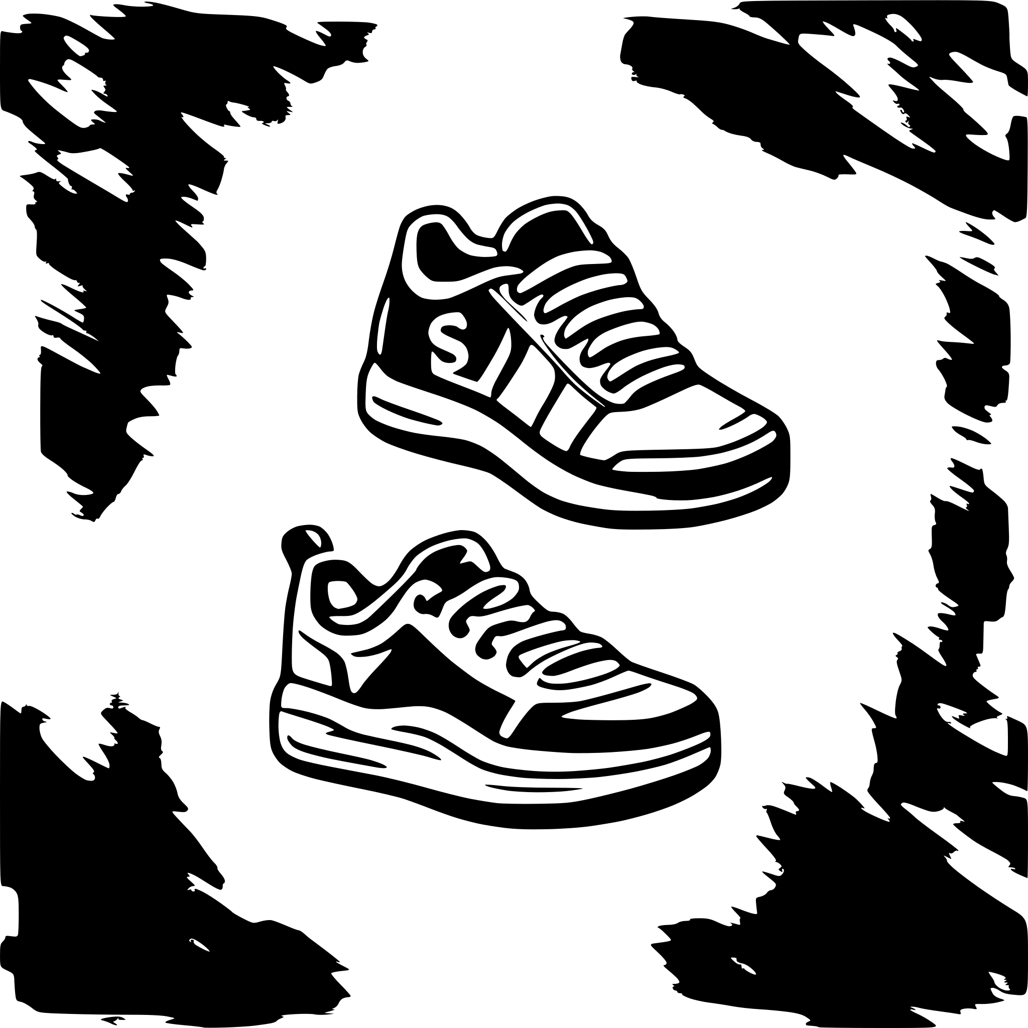 AI-generated SVG of 'crea un logo para tienda de zapatillas en instagram el nombre es NGSW STORE y como subnombre SNEAKERS Y STREATWEAR'