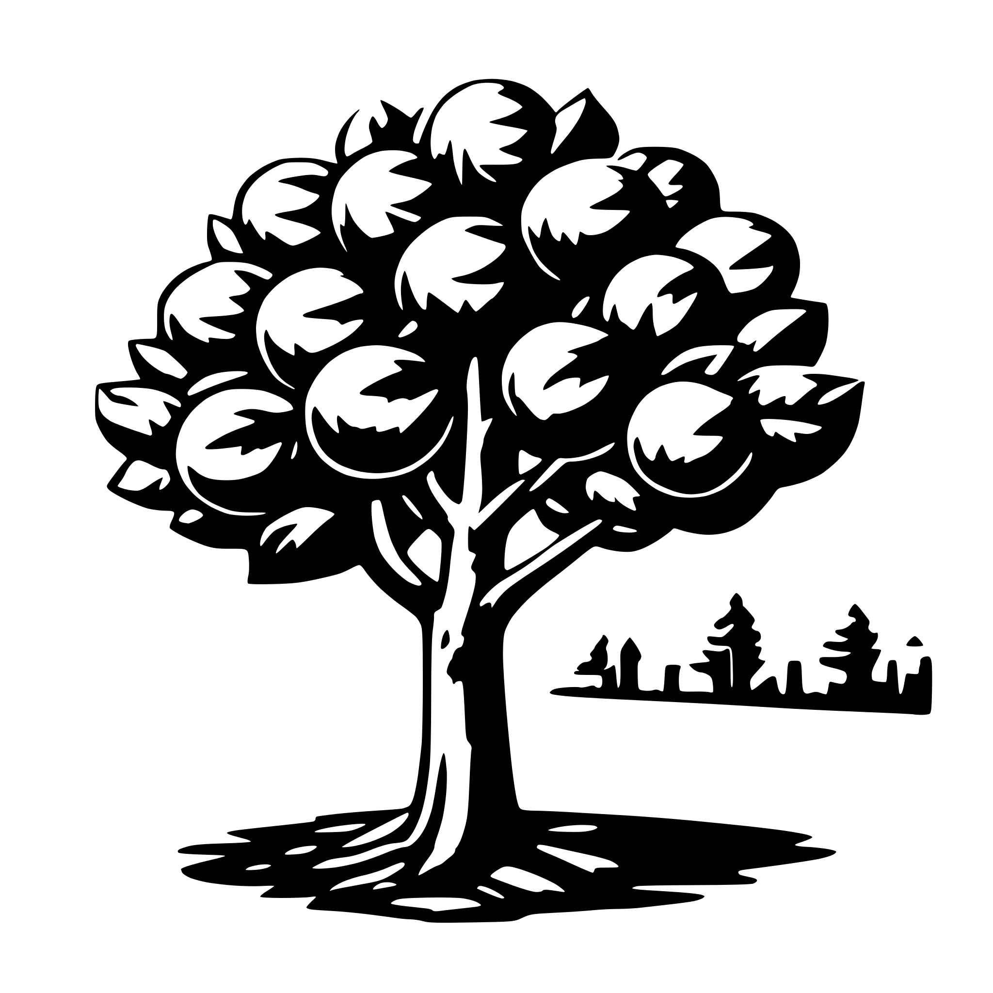 AI-generated SVG of 'an apple tree'