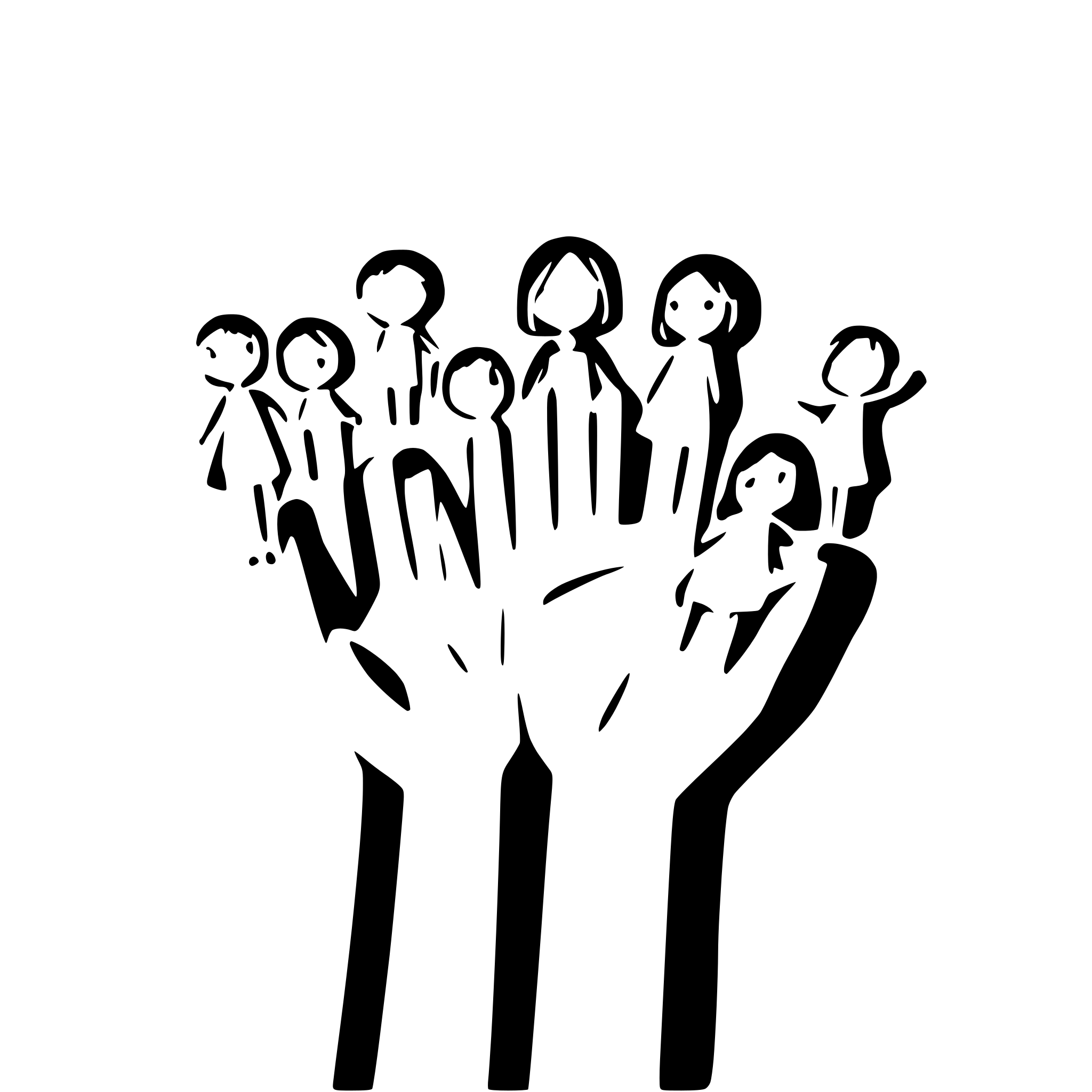 AI-generated SVG of a 12 Children holdng hands