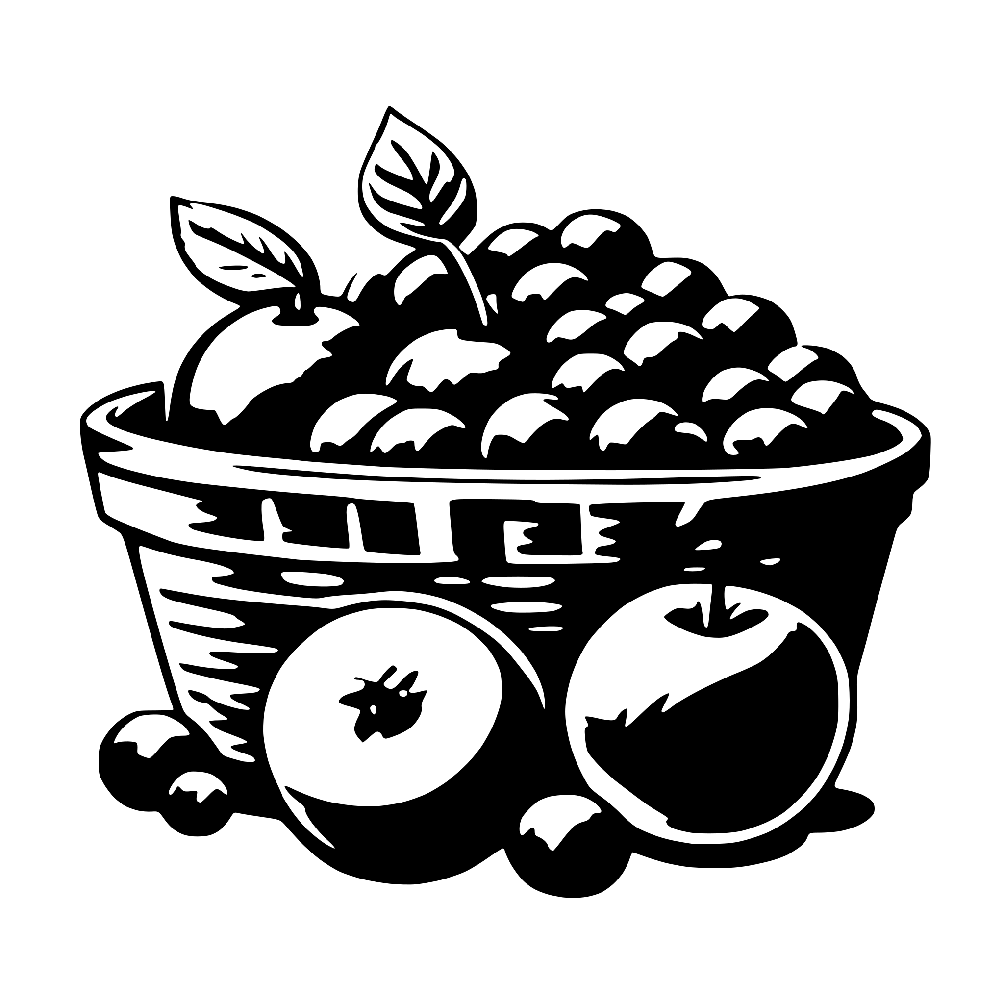 AI-generated SVG of a fruit basket