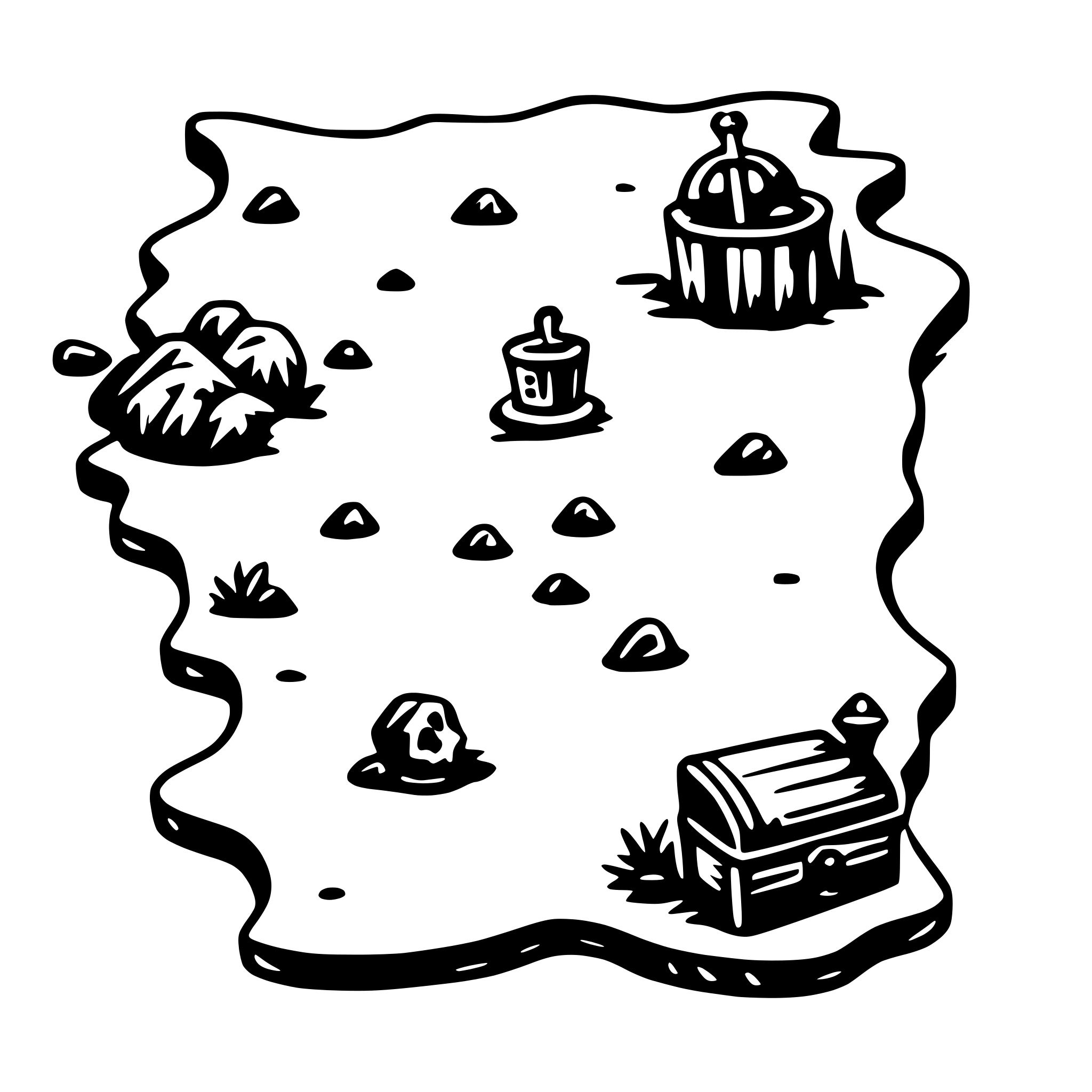 AI-generated SVG of 'pirate treasure map'
