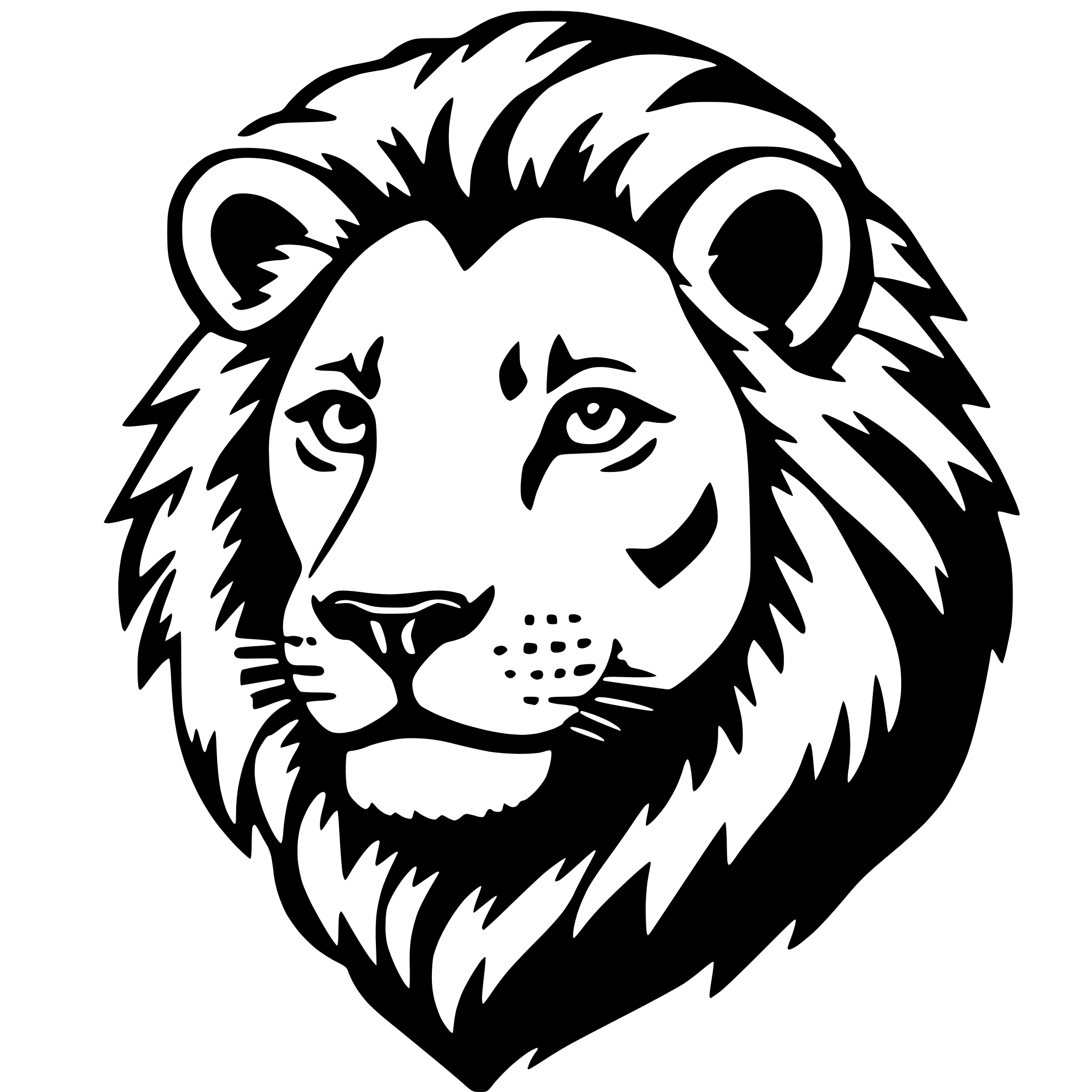 AI-generated SVG of a lion