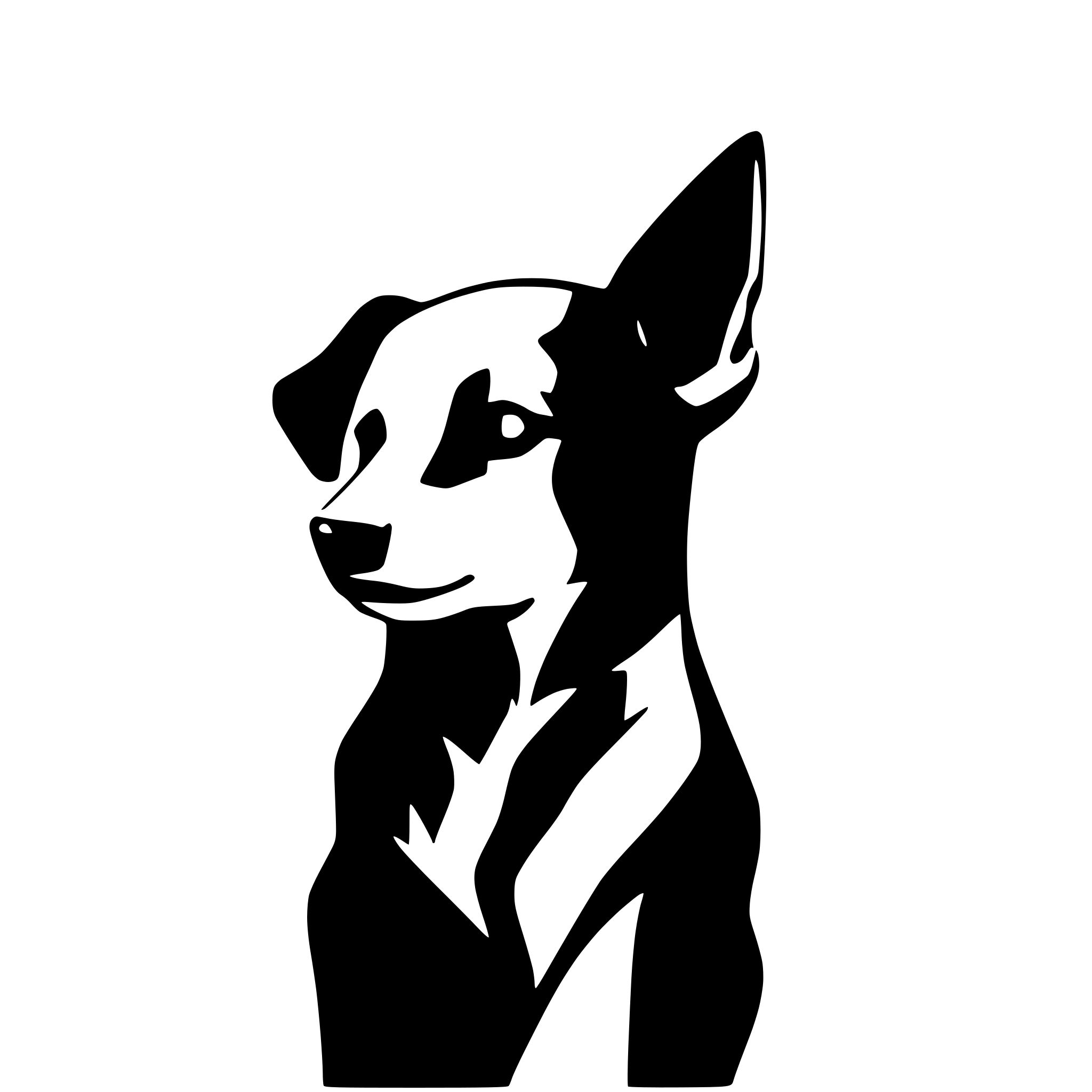 AI-generated SVG of a a dog silhouette vector with a white background AI-generated SVG of a a dog silhouette vector with a white background